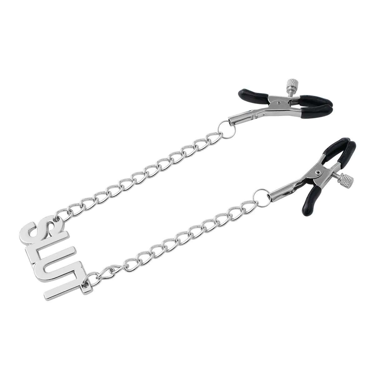 Nipple Clamps - "Slut" Alligator Nipple Clamps
