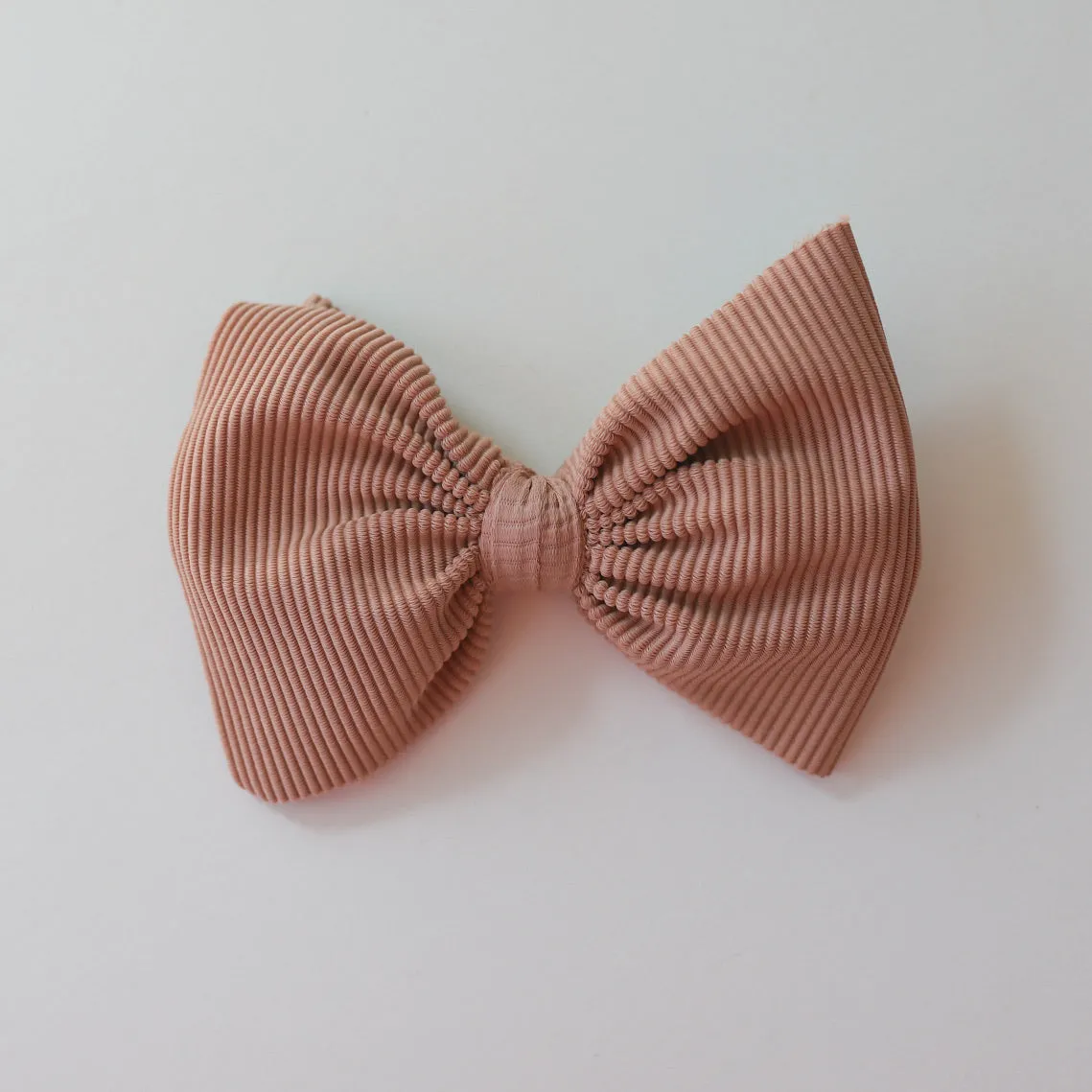 Nude Ribbed Swim Bow