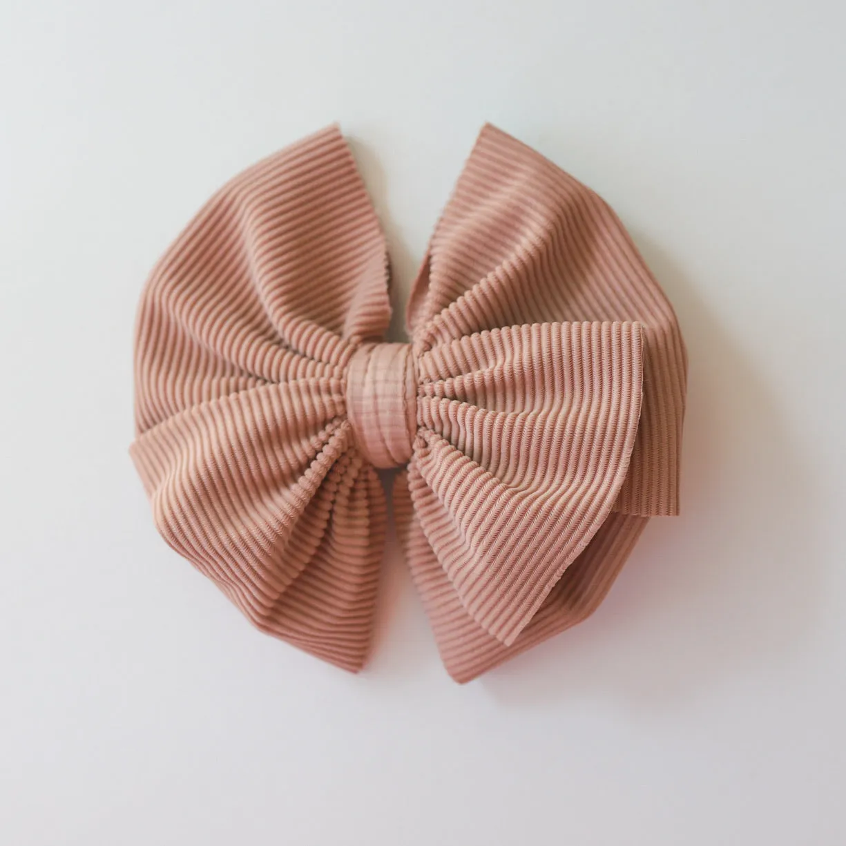 Nude Ribbed Swim Bow