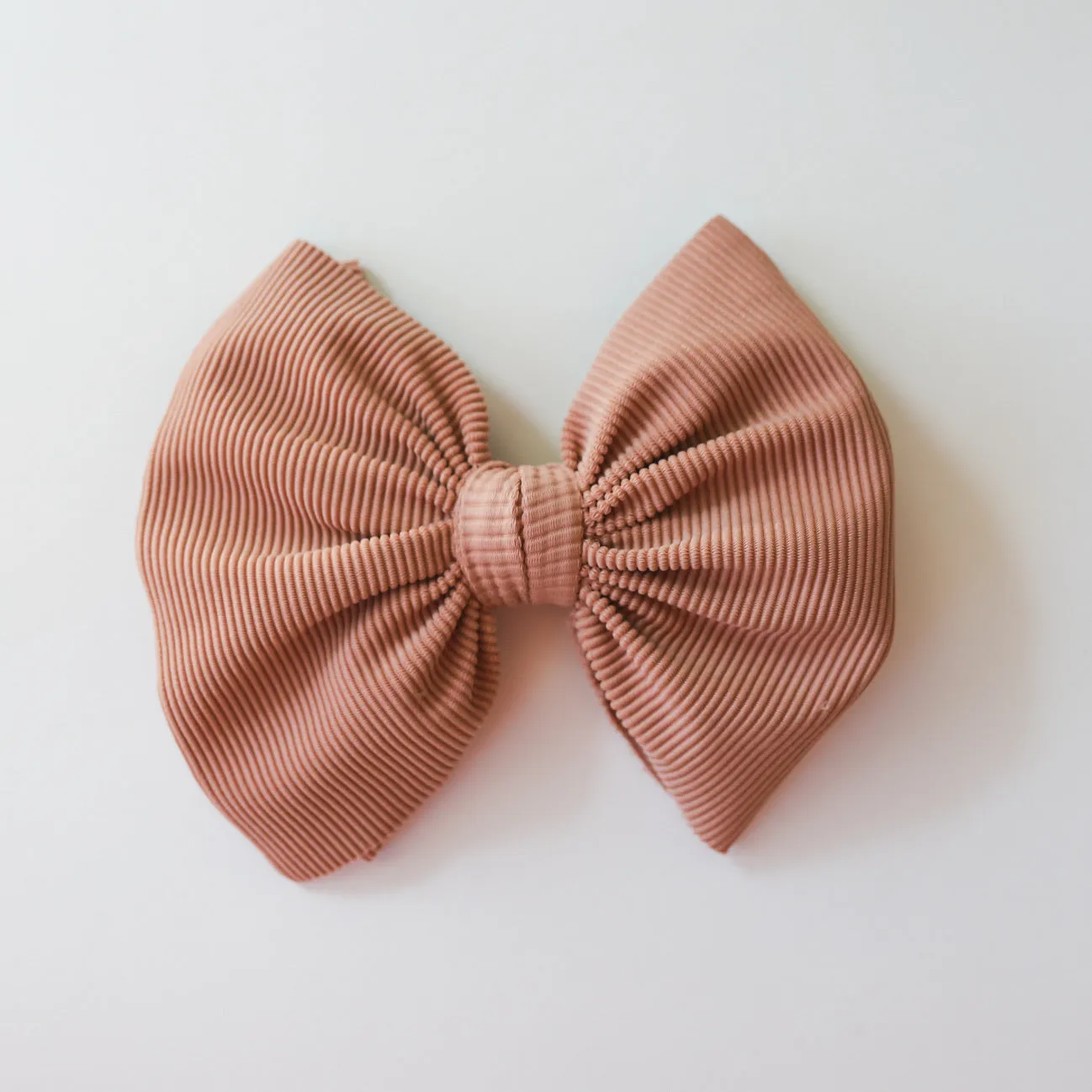 Nude Ribbed Swim Bow