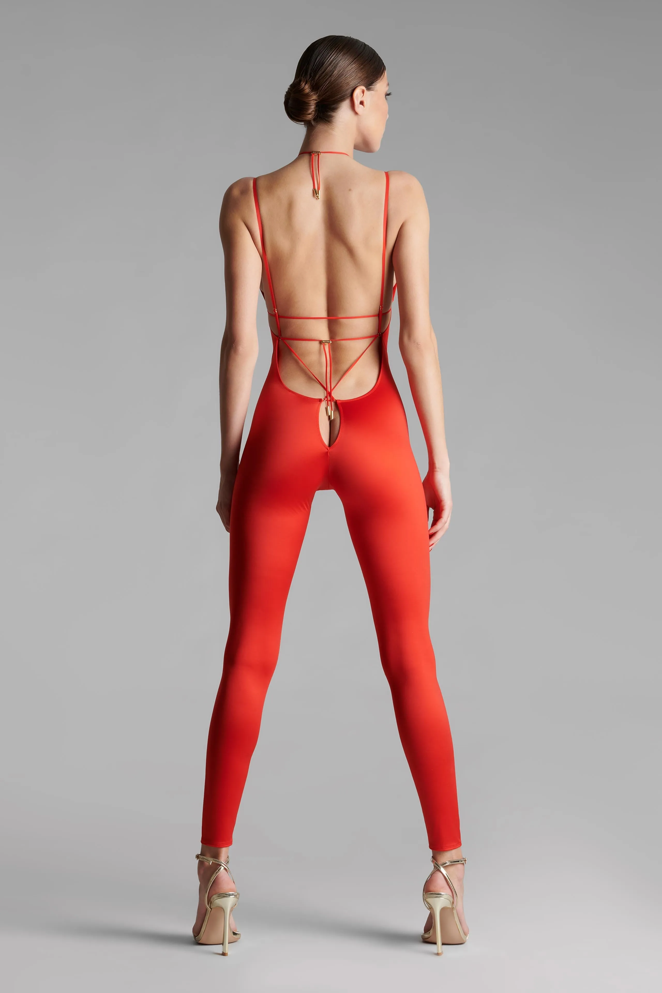Open back strappy jumpsuit - French Kiss