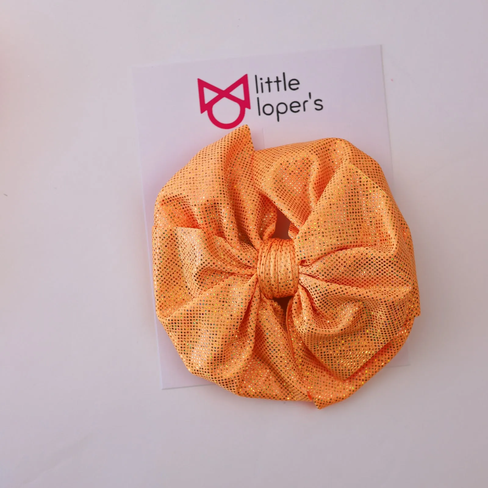Orange Spring Shimmer Bow