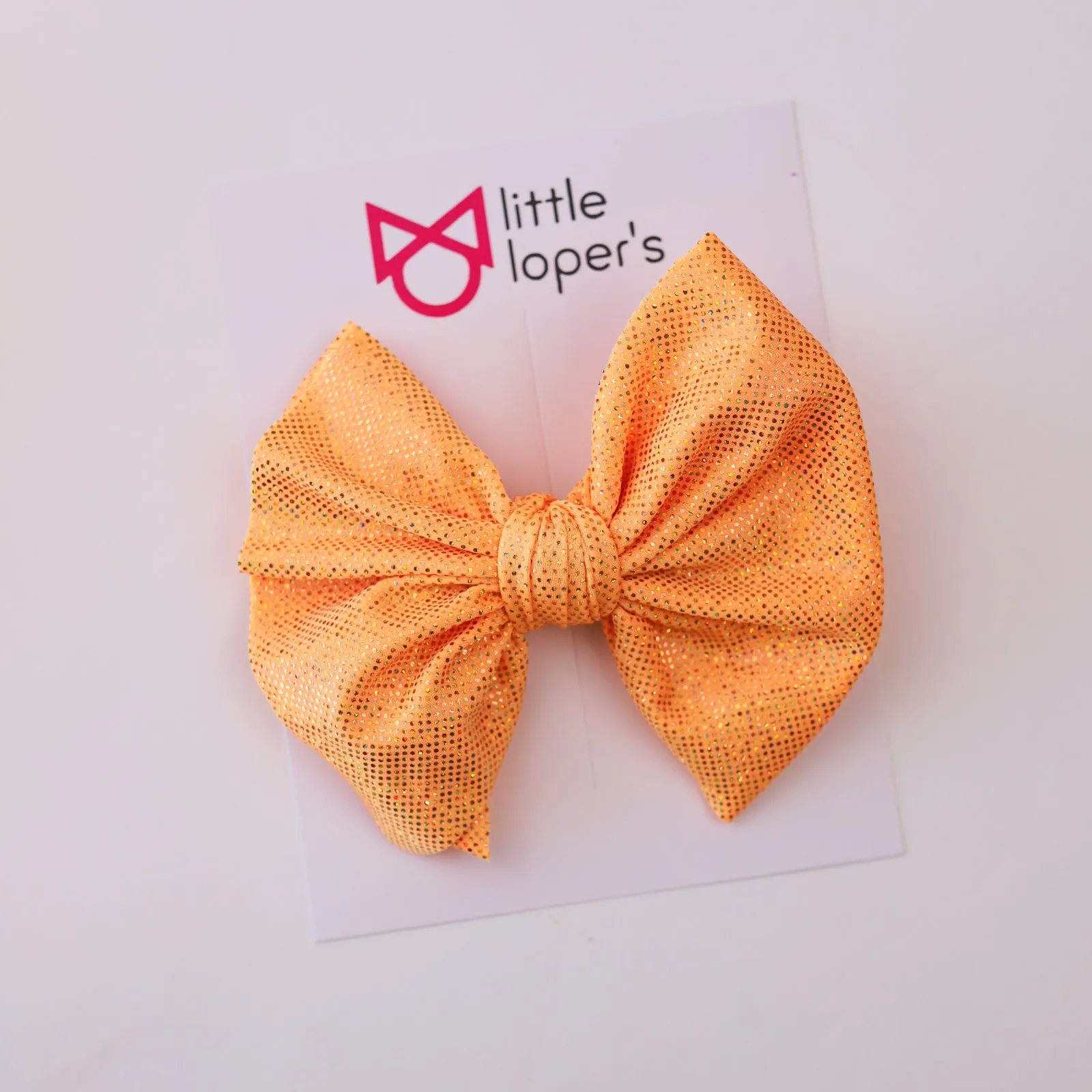 Orange Spring Shimmer Bow