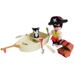 Paddywhack Lane® Pirate Treasure Hunt Playset | 8-Piece Pretend Adventure Set with Pirate Figure, Kitty & Accessories