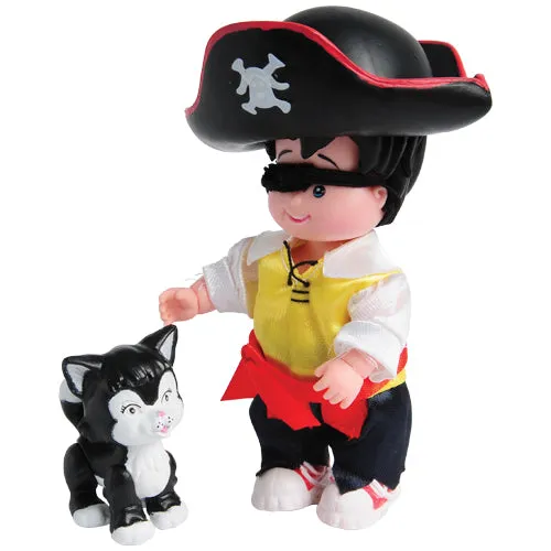 Paddywhack Lane® Pirate Treasure Hunt Playset | 8-Piece Pretend Adventure Set with Pirate Figure, Kitty & Accessories