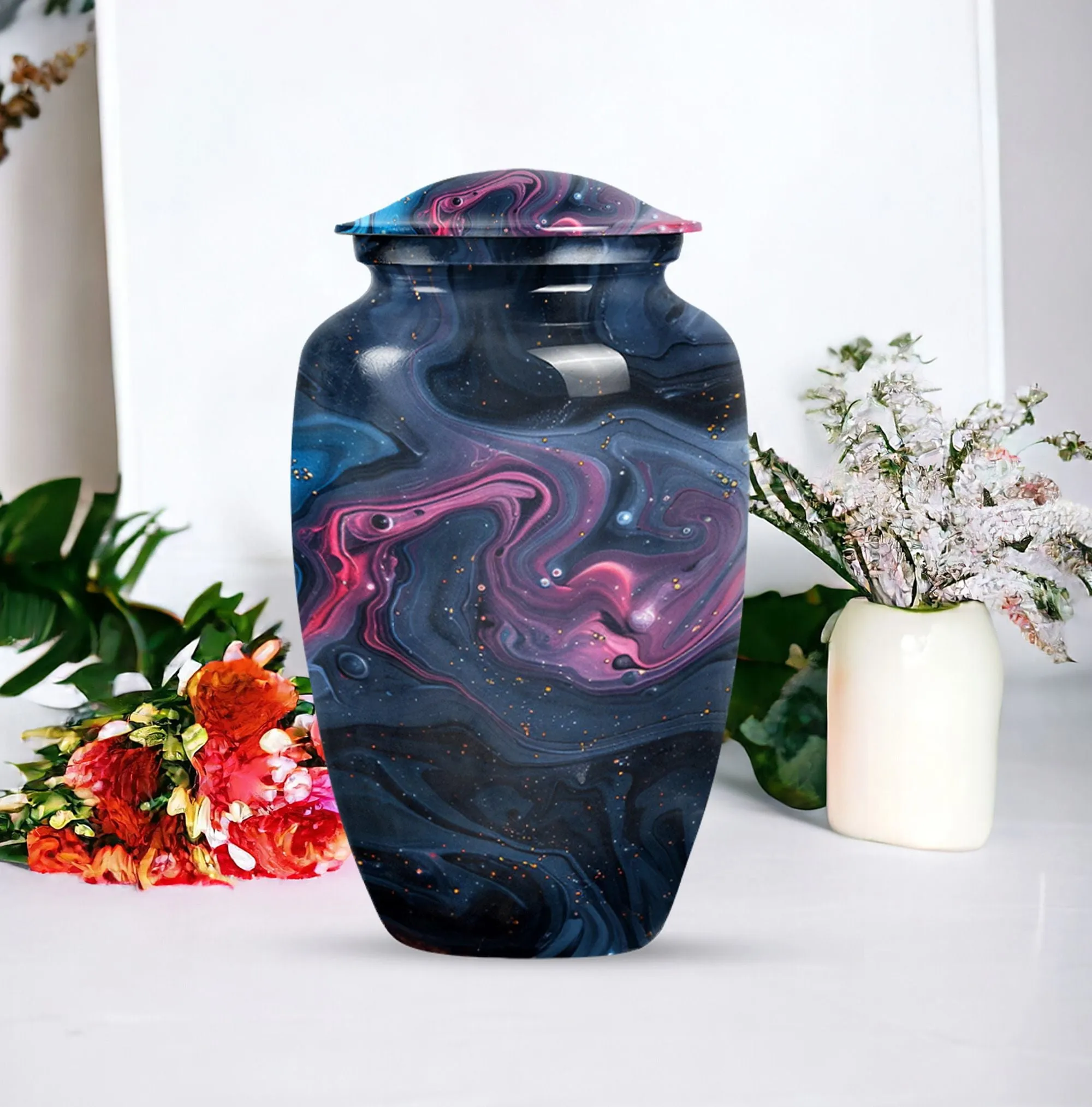 Pastel Swirl Cremation Urn for Treasured Remembrances