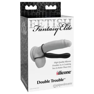 Pipedream - Fetish Fantasy Elite Double Trouble Cock Ring (Black)