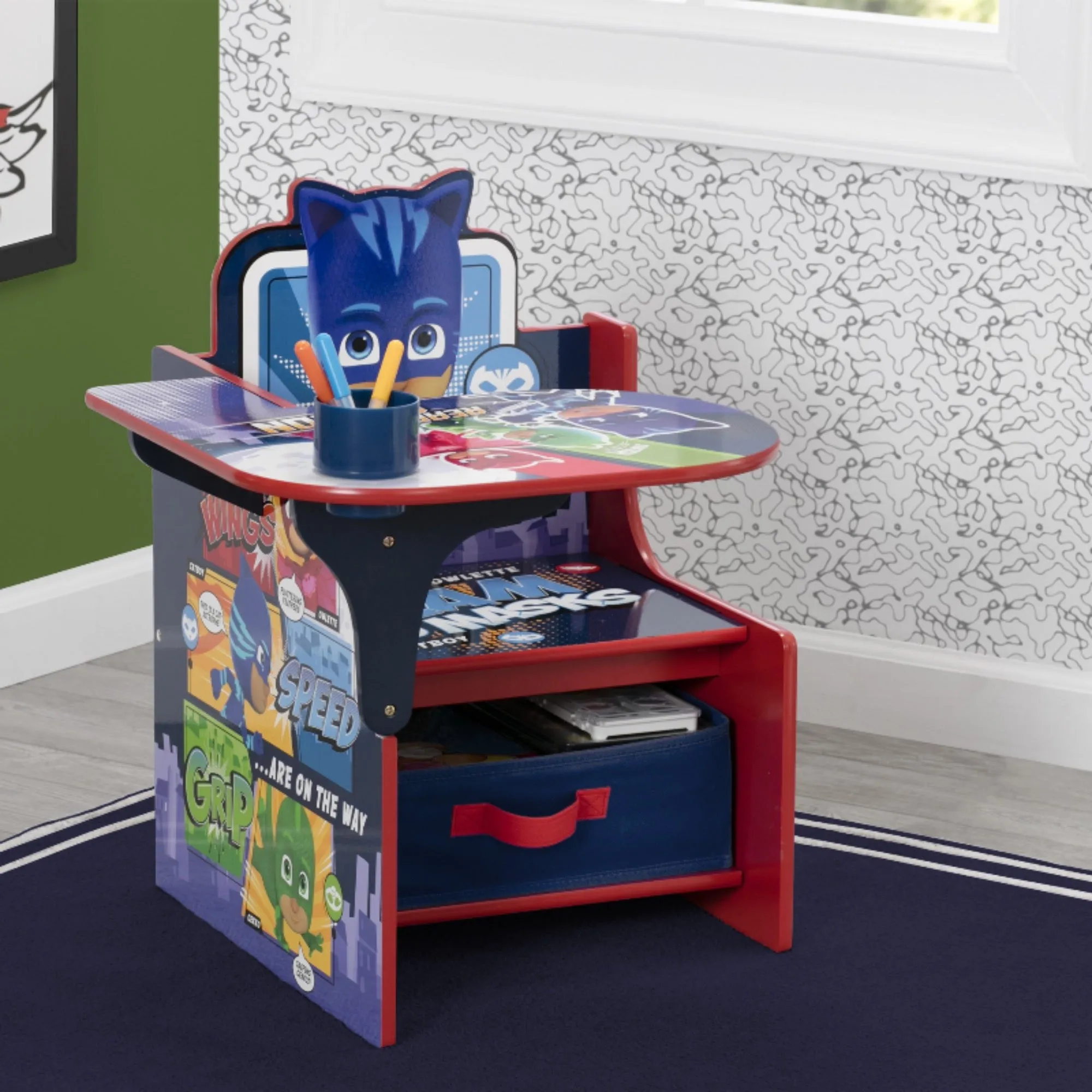 PJ Masks Chair Desk with Storage Bin