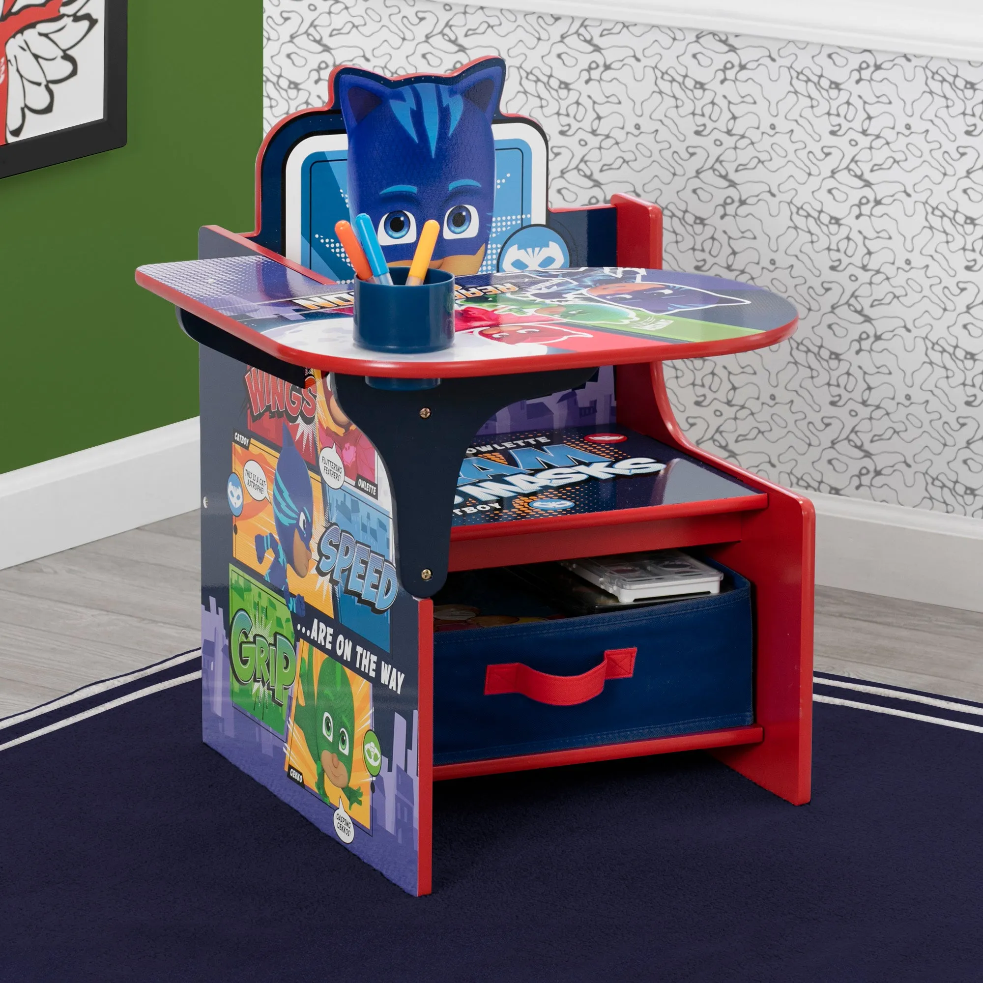 PJ Masks Chair Desk with Storage Bin