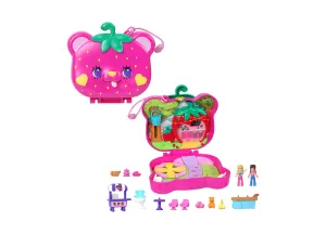 Polly Pocket Straw-Beary Patch Compact Playset with Garden Theme