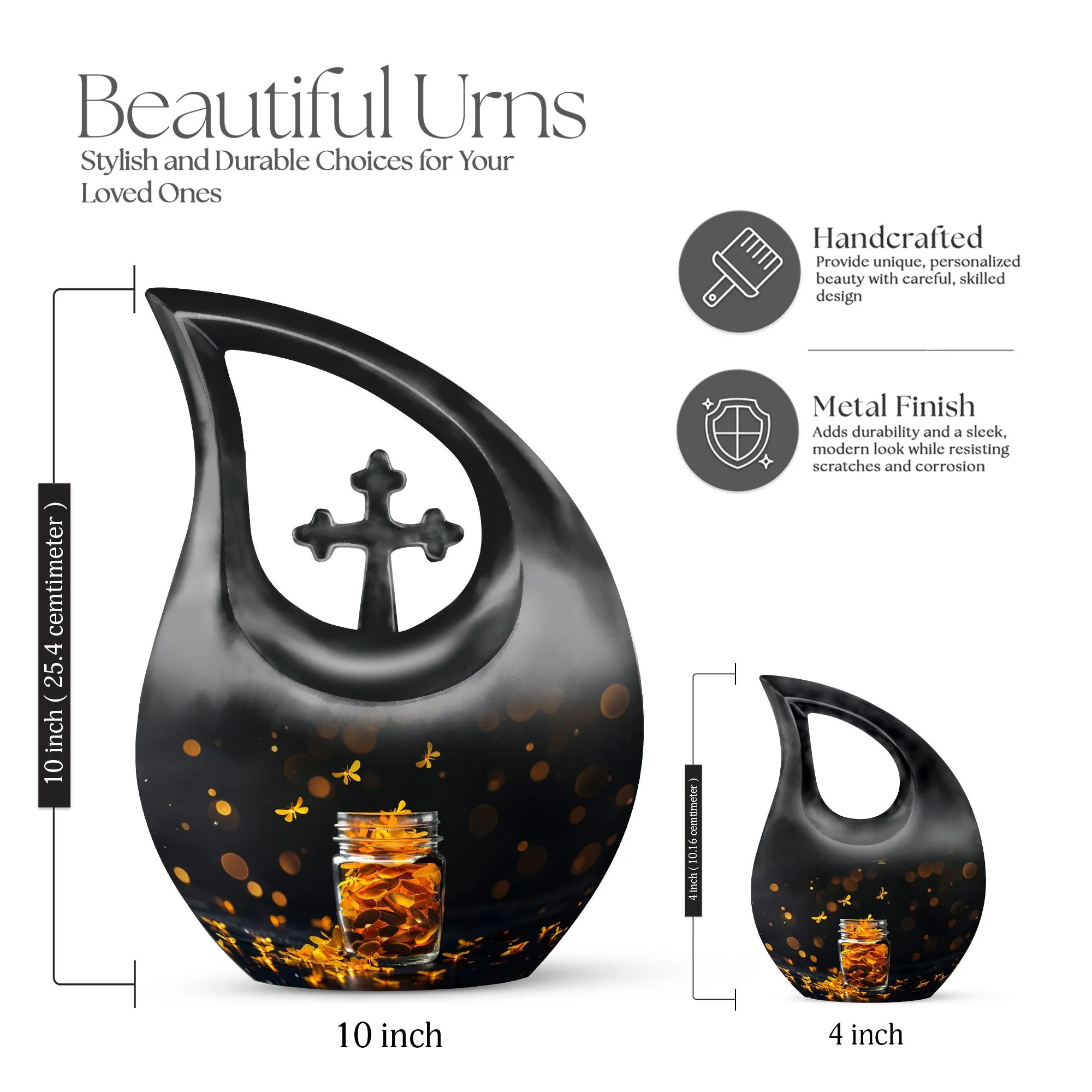 Pot Urn -  Container For Cremated Adult Human Ashes