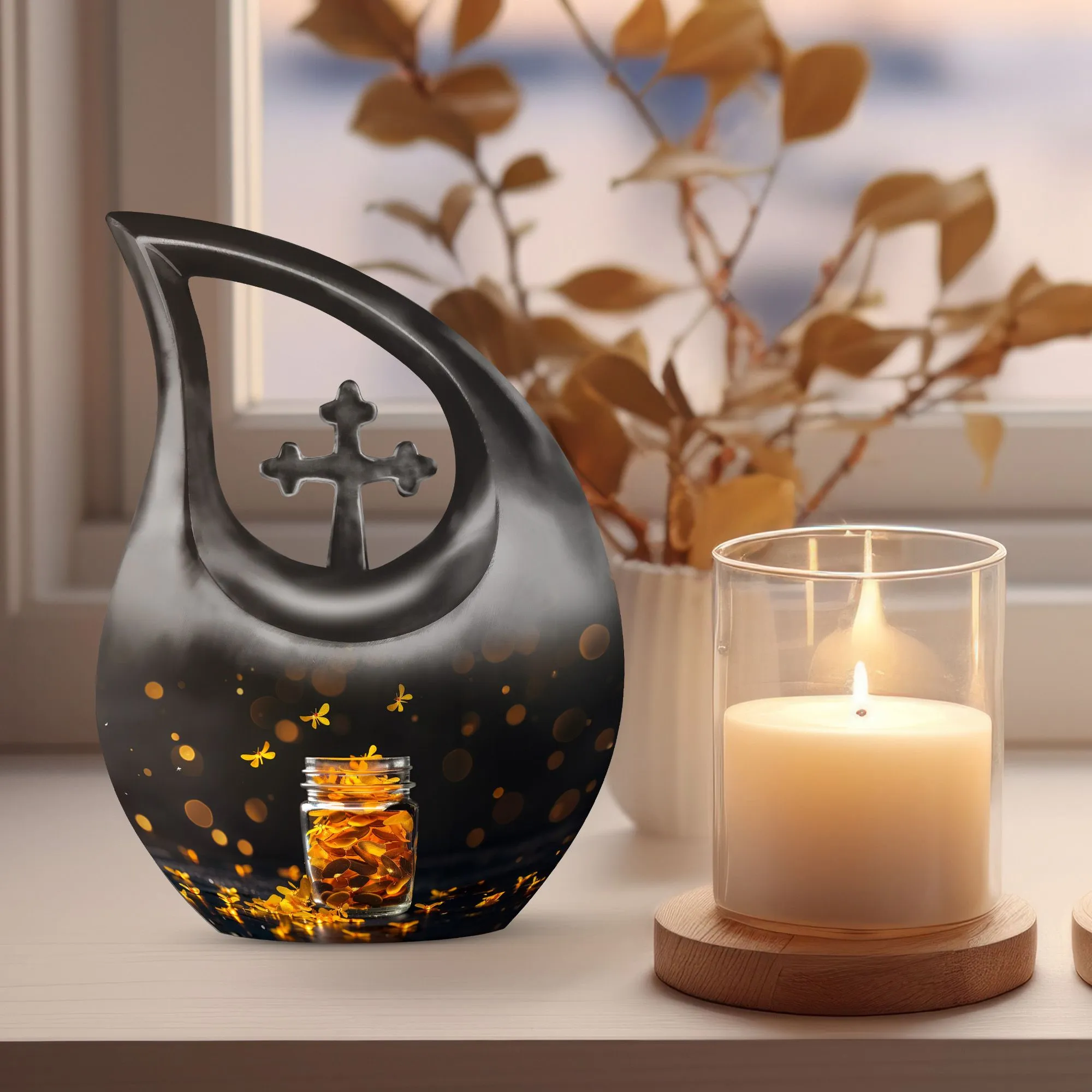 Pot Urn -  Container For Cremated Adult Human Ashes