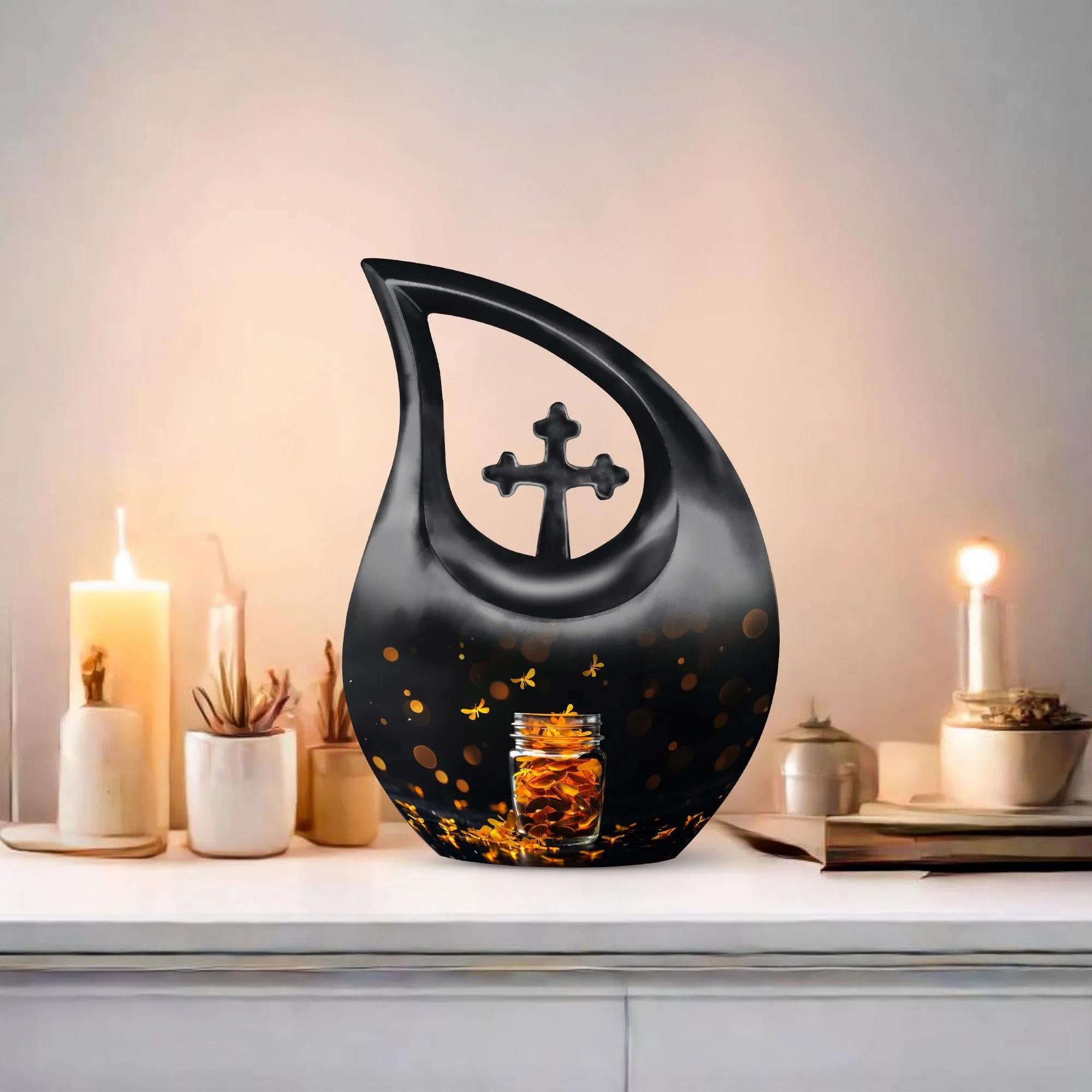Pot Urn -  Container For Cremated Adult Human Ashes
