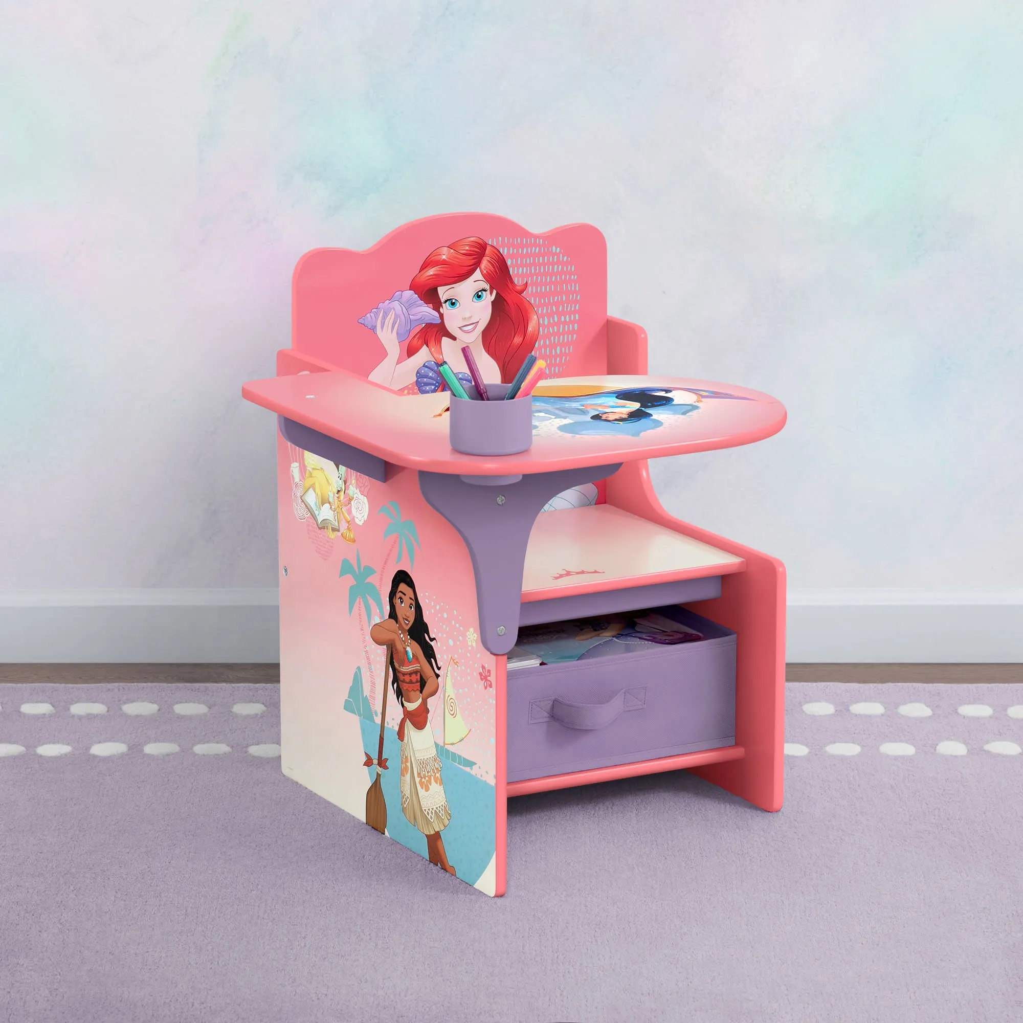 Princess Chair Desk with Storage Bin