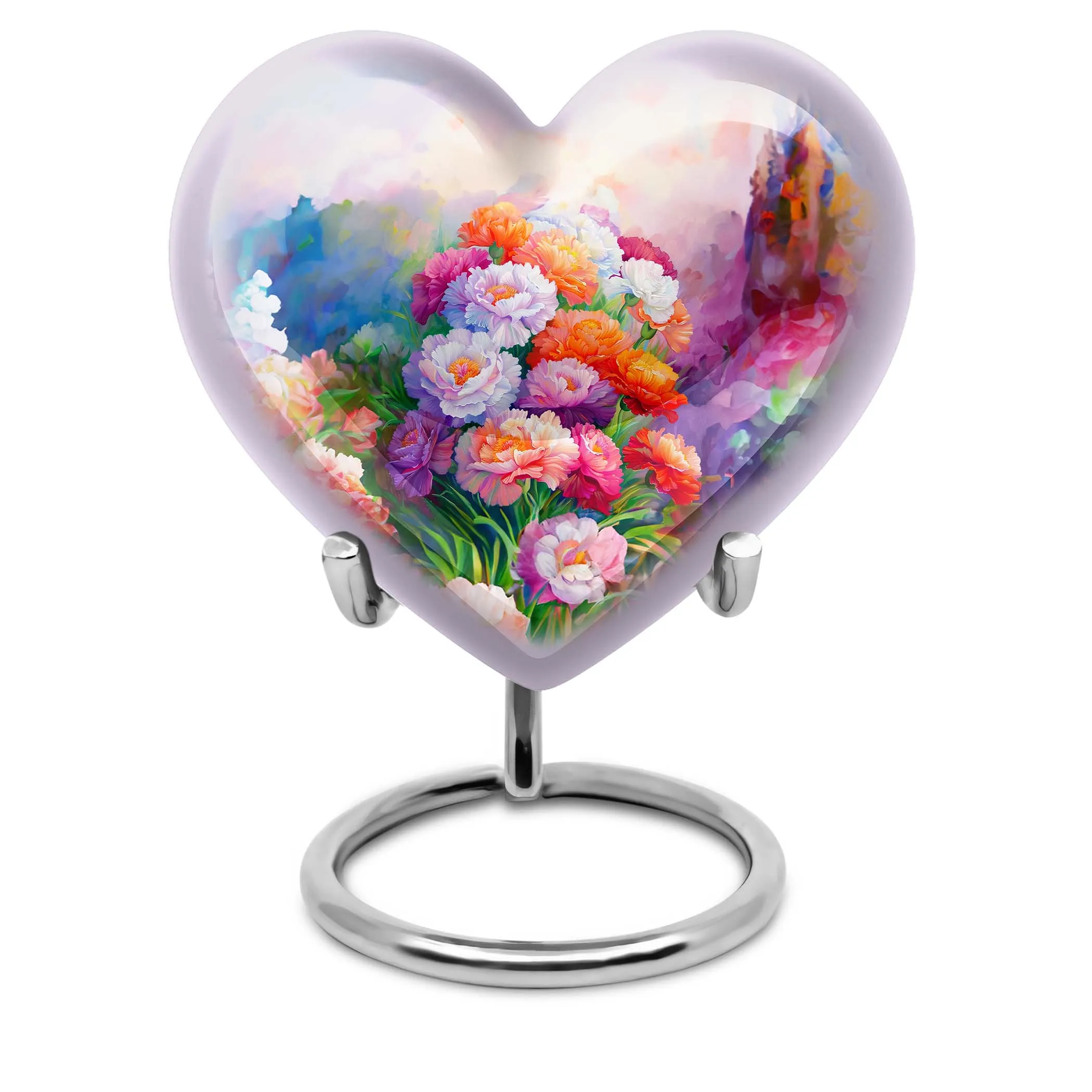Purple Meadow Flower Urn - Funeral Tribute for Beloved Mom