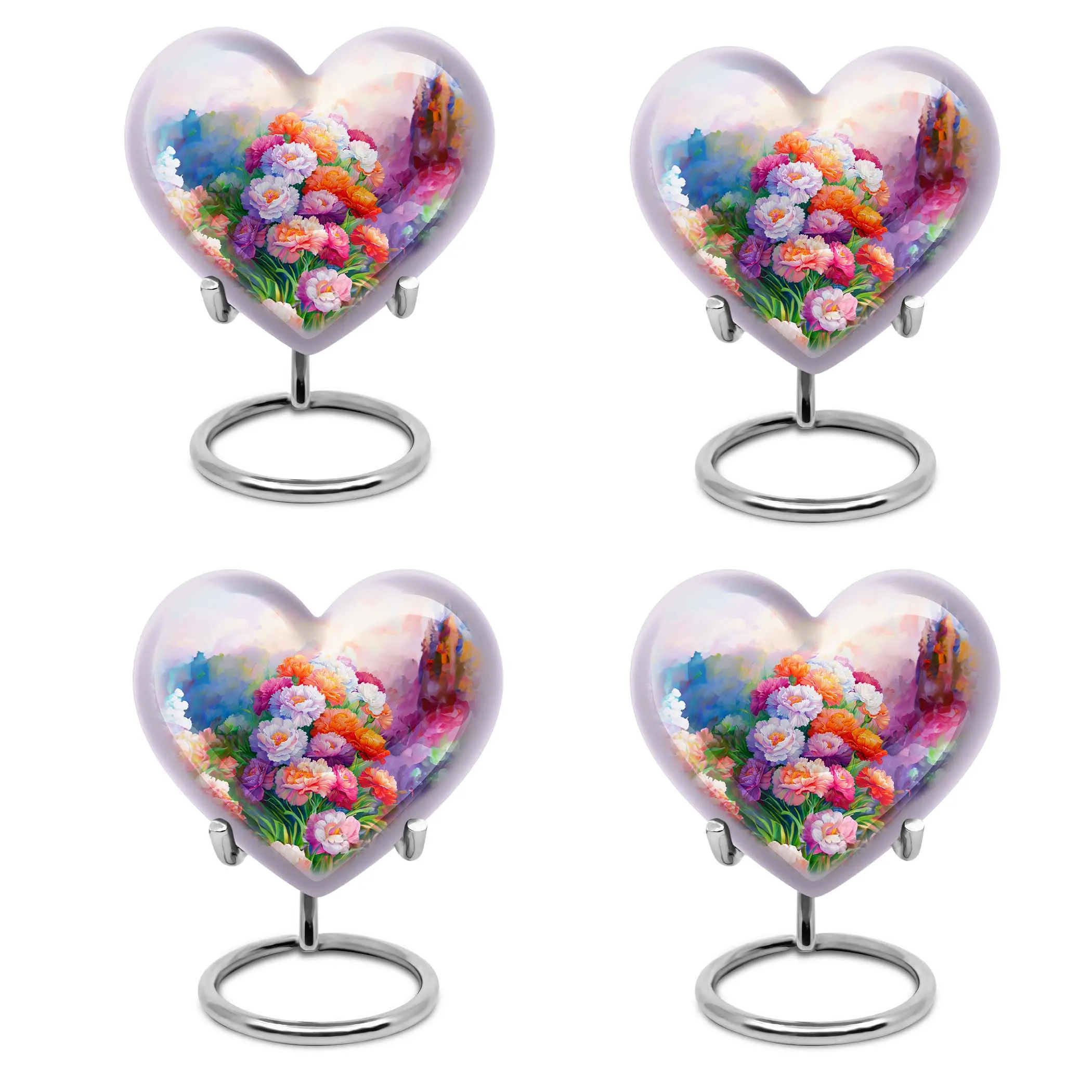 Purple Meadow Flower Urn - Funeral Tribute for Beloved Mom