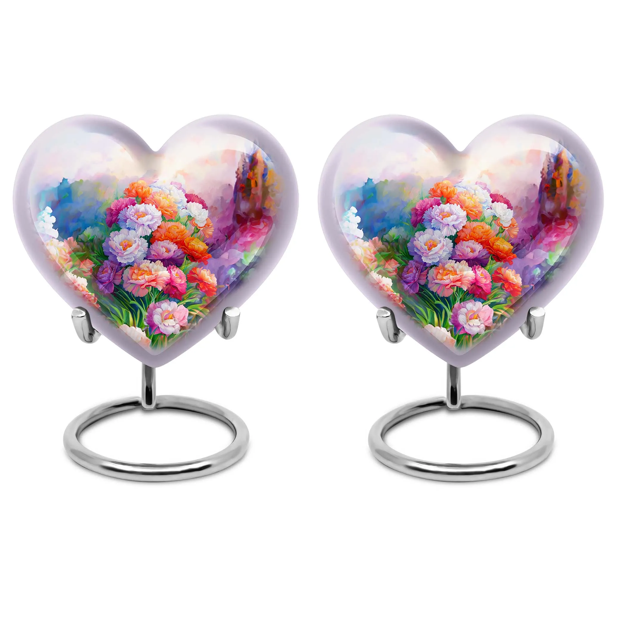Purple Meadow Flower Urn - Funeral Tribute for Beloved Mom