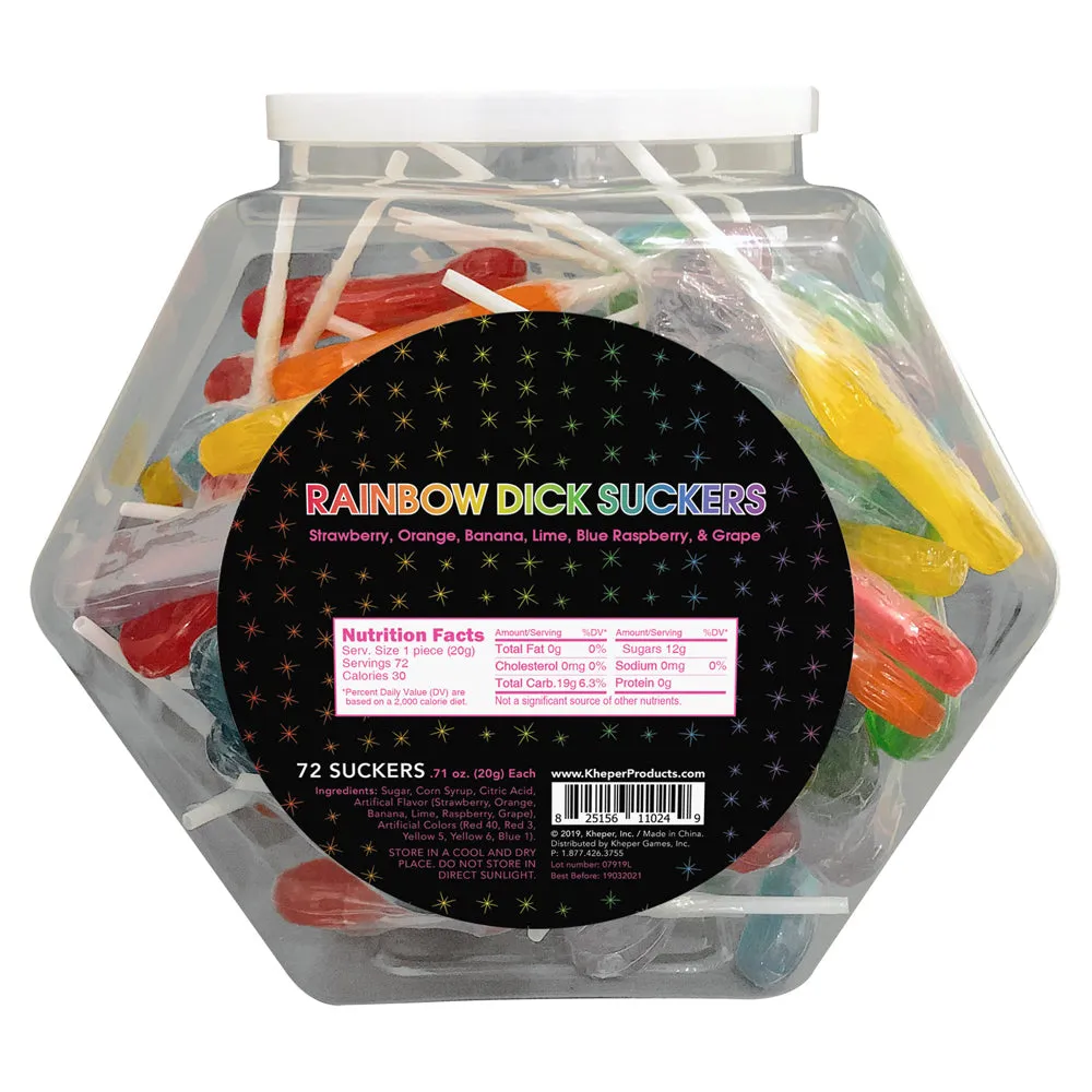 Rainbow Dick Suckers Lollipop