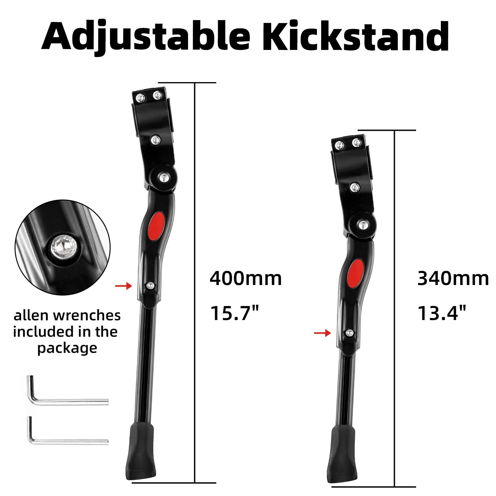 ROCKBROS Adjustable Rear Kickstand for 22"-28" Bikes