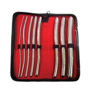 Rouge - Stainless Steel Hegar Urethral Sound 8 pc Dilator Set (Silver)