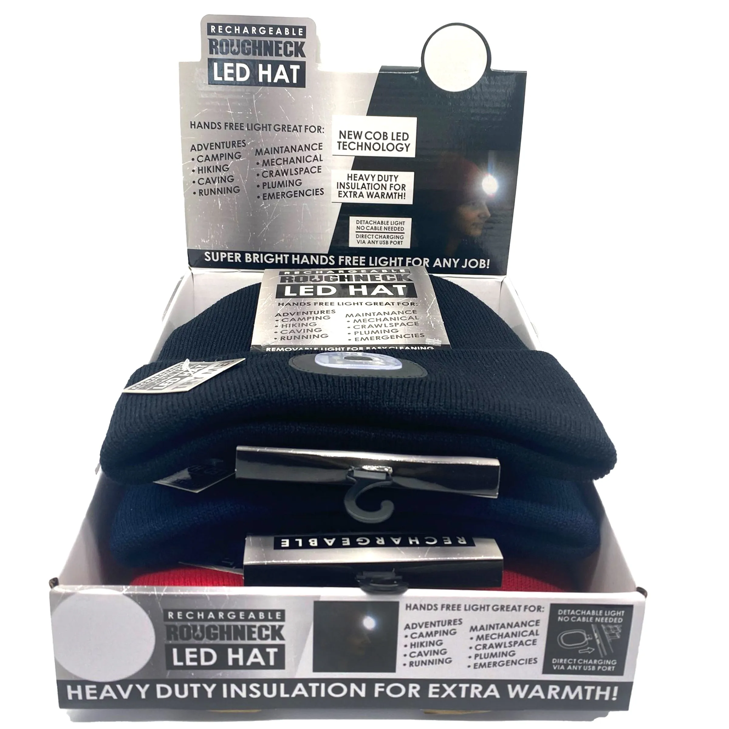Roughneck LED Light Hat 6 Pieces Per Retail Ready Display 22788