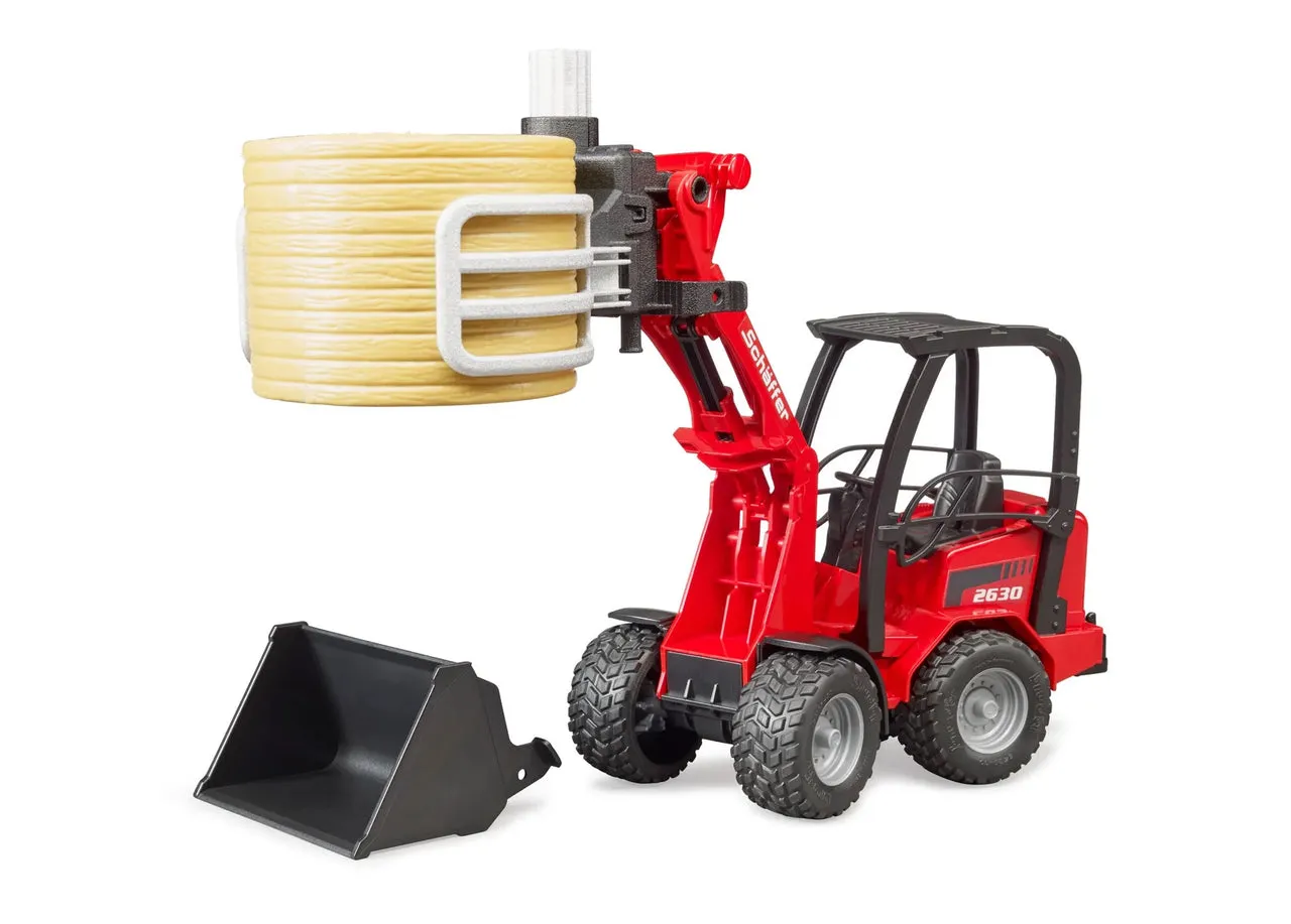 Schaeffer Compact Loader w Bale Gripper & Bale