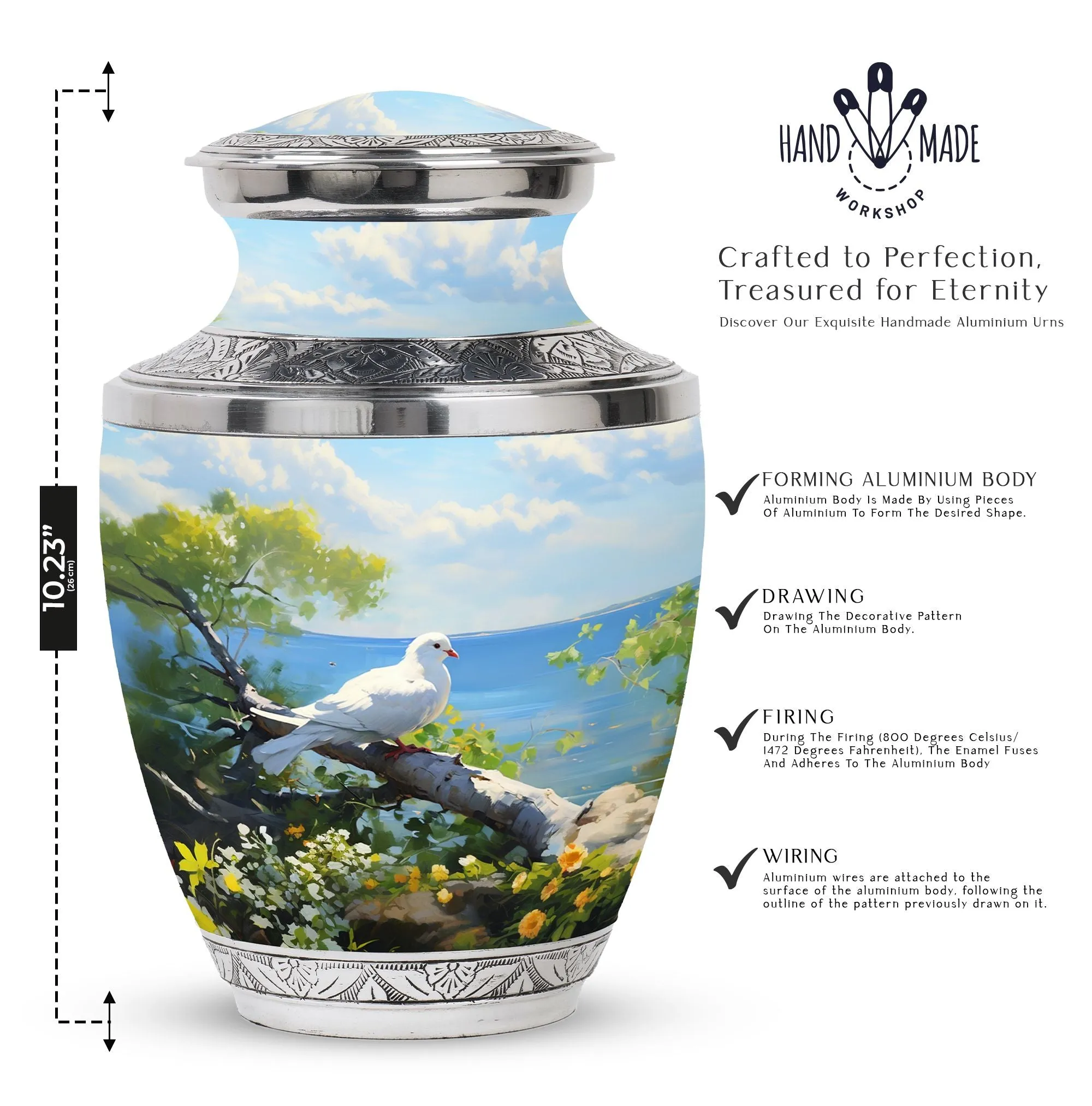 Serene Dove: Aesthetic Memorial Urn for Dignified Last Honors