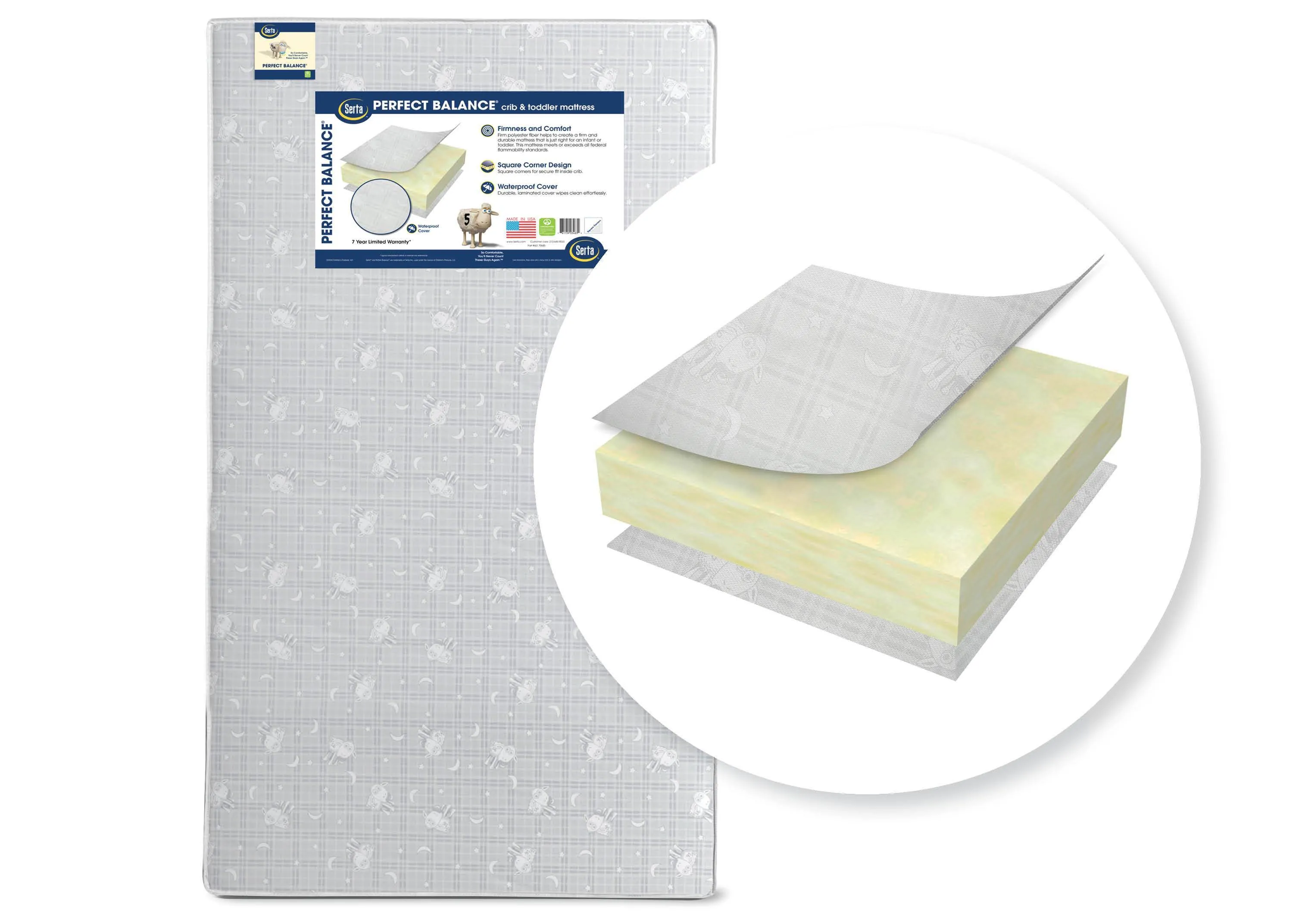 Serta Perfect Balance Crib and Toddler Mattress