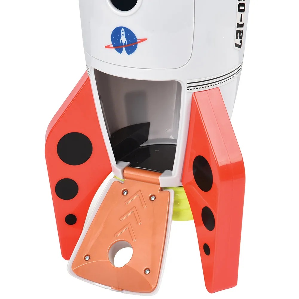 Space Mission Rocket Ship Playset with Astronauts, Aliens & Countdown Sounds | 7-Piece Set
