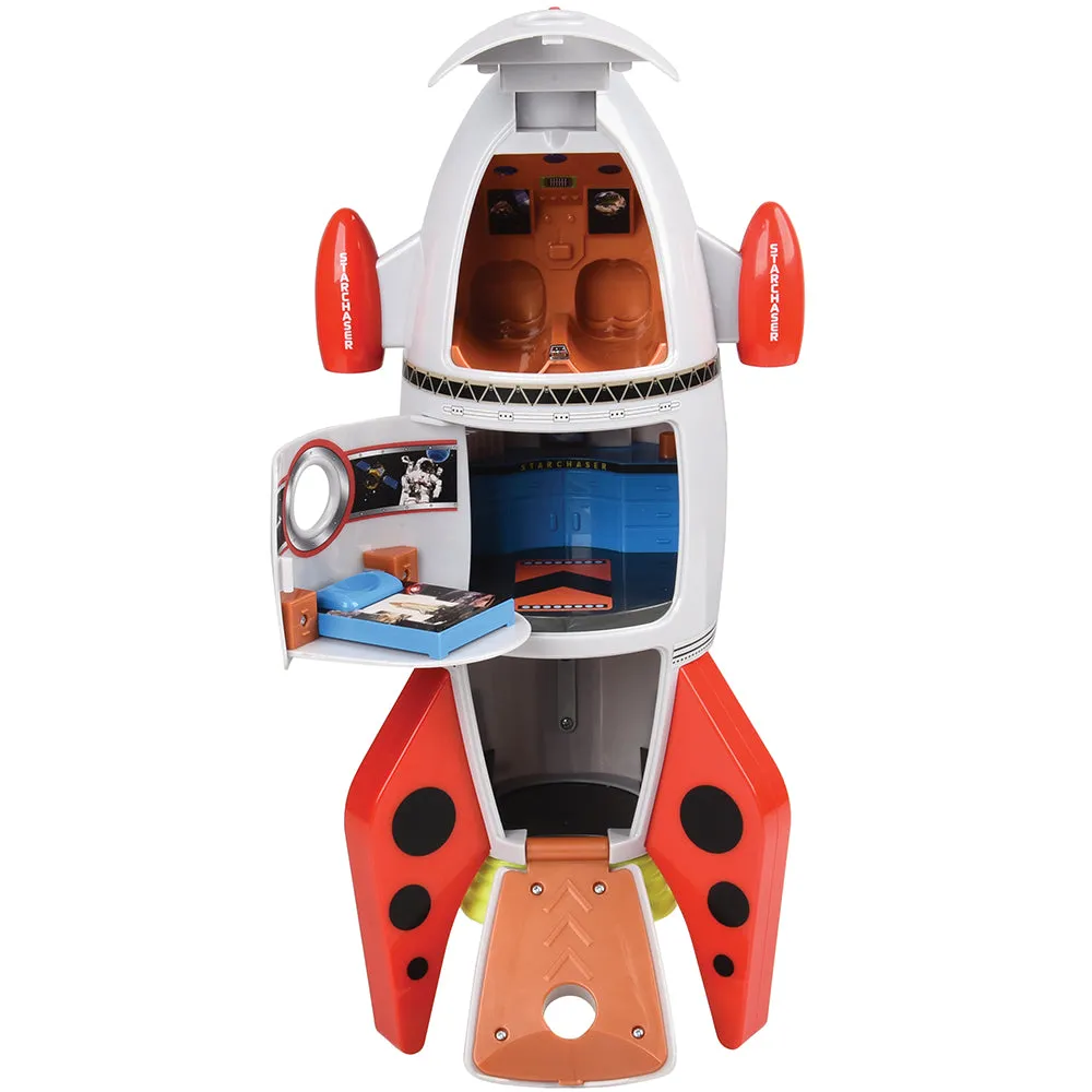 Space Mission Rocket Ship Playset with Astronauts, Aliens & Countdown Sounds | 7-Piece Set