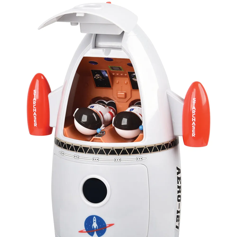 Space Mission Rocket Ship Playset with Astronauts, Aliens & Countdown Sounds | 7-Piece Set