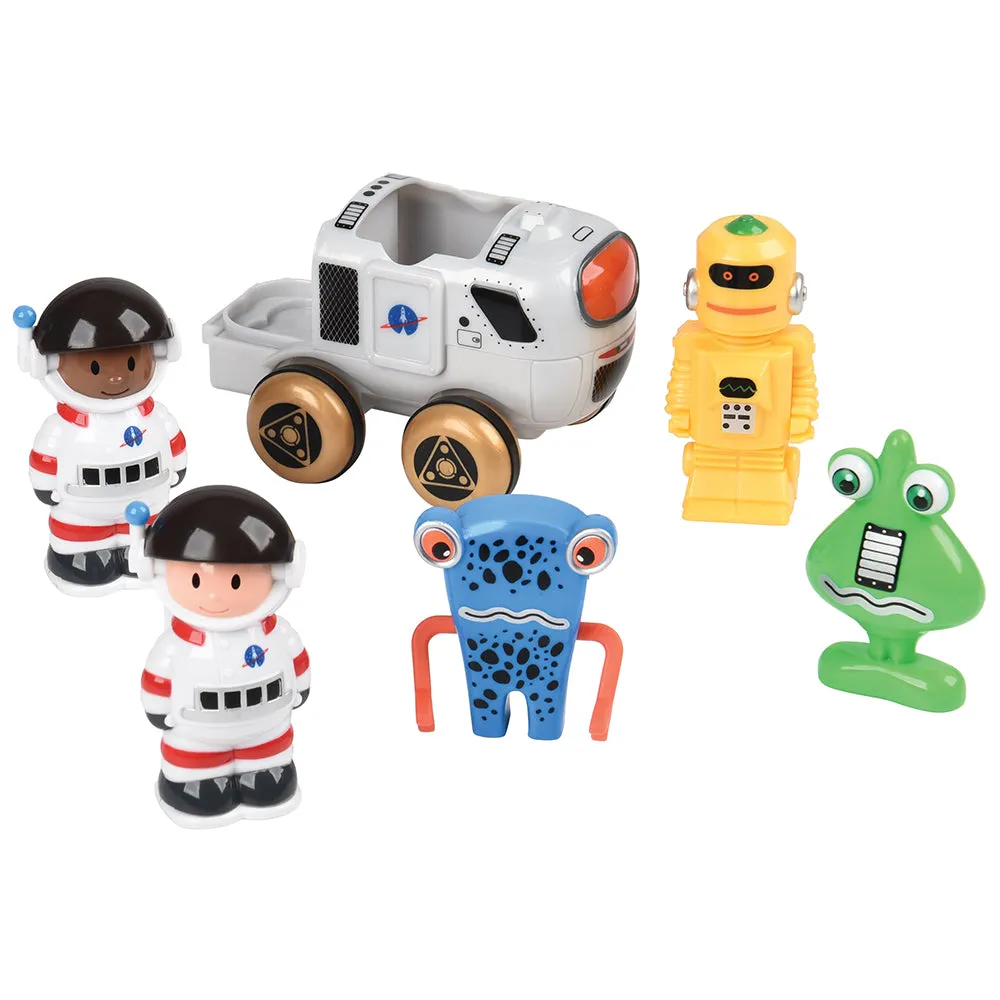 Space Mission Rocket Ship Playset with Astronauts, Aliens & Countdown Sounds | 7-Piece Set