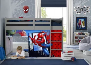 Spider-Man Loft Bed Tent - Curtain Set for Twin Loft Bed