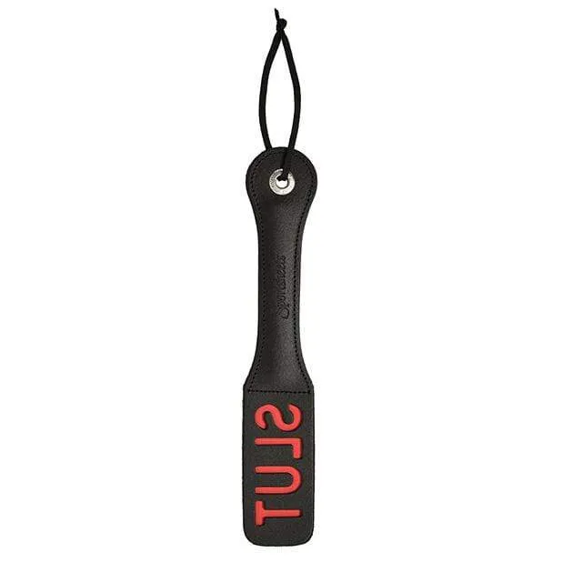 Sportsheets - Leather Slut Impression Paddle 12" (Black)