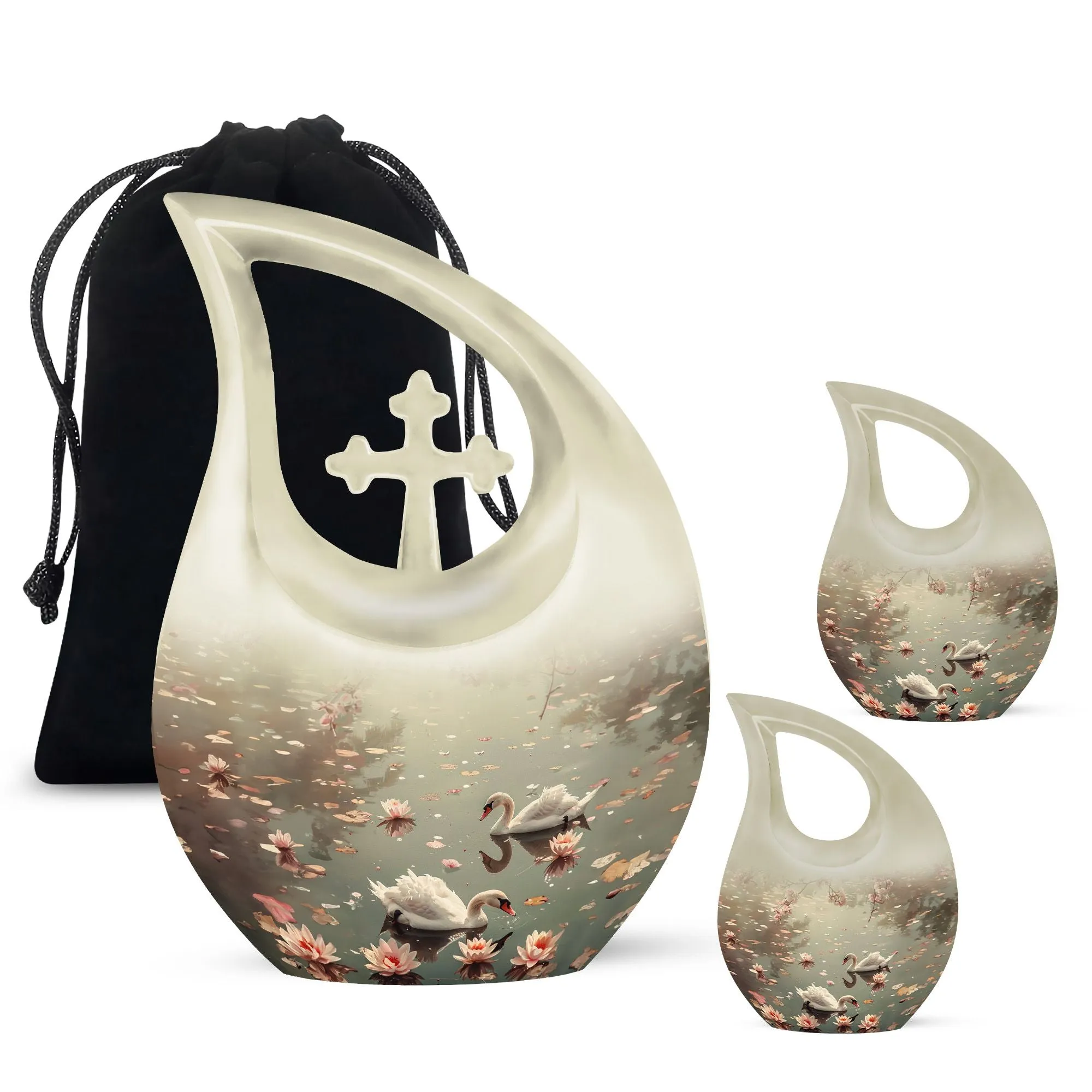 Swan Cremation Urn: Keepsake Miniature Urn For Adult Human Ashes