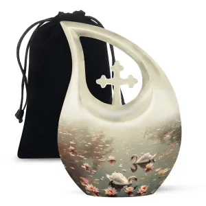 Swan Cremation Urn: Keepsake Miniature Urn For Adult Human Ashes