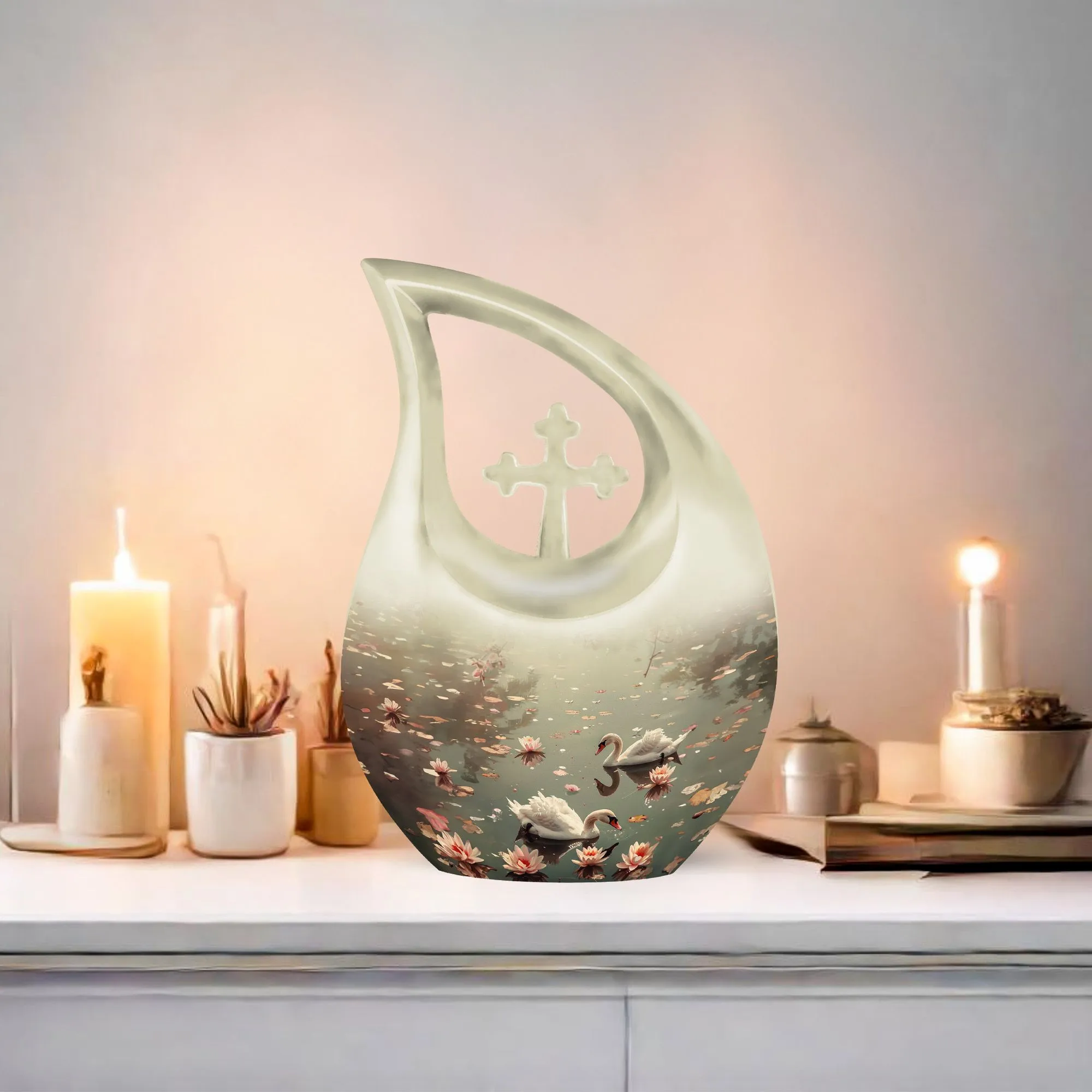 Swan Cremation Urn: Keepsake Miniature Urn For Adult Human Ashes