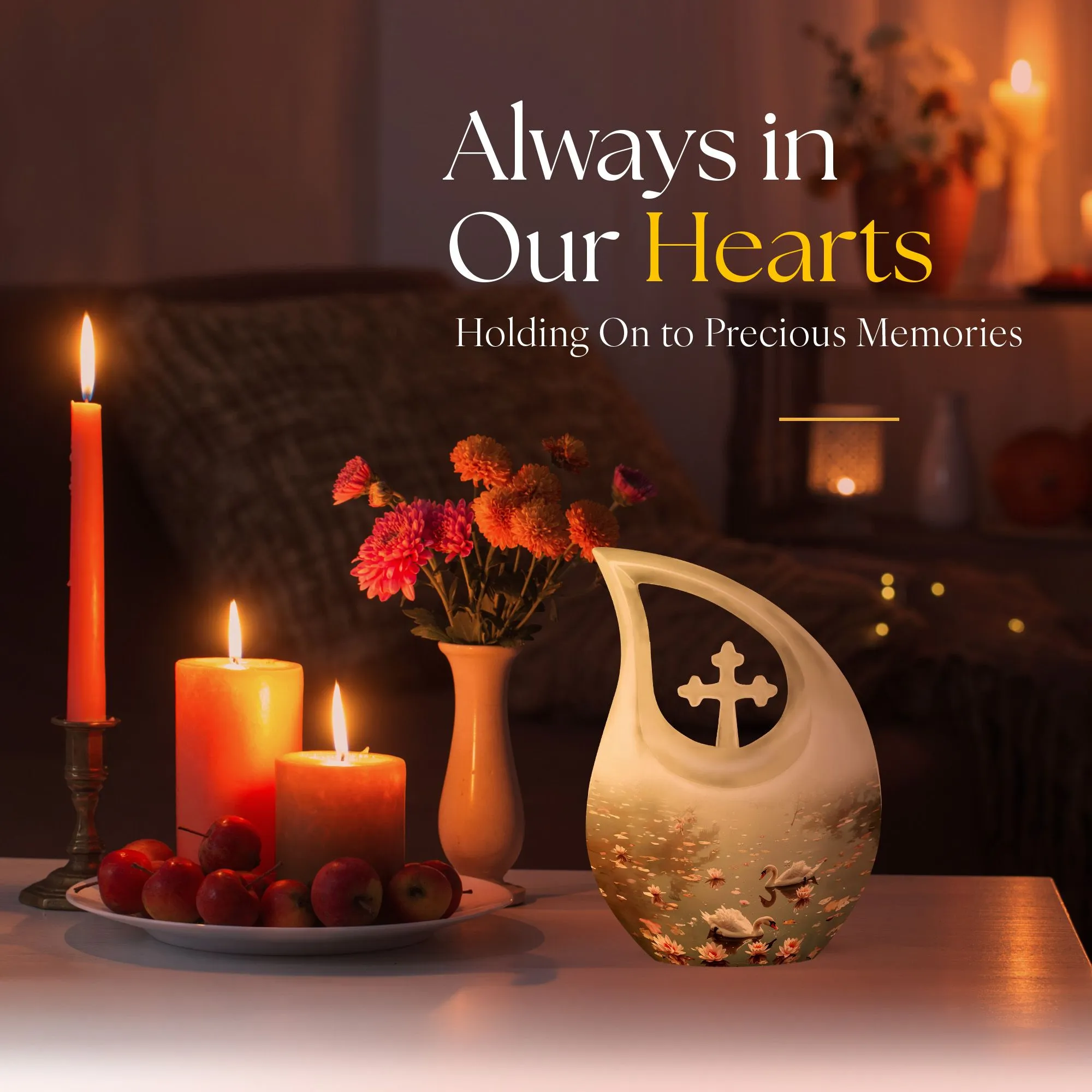 Swan Cremation Urn: Keepsake Miniature Urn For Adult Human Ashes