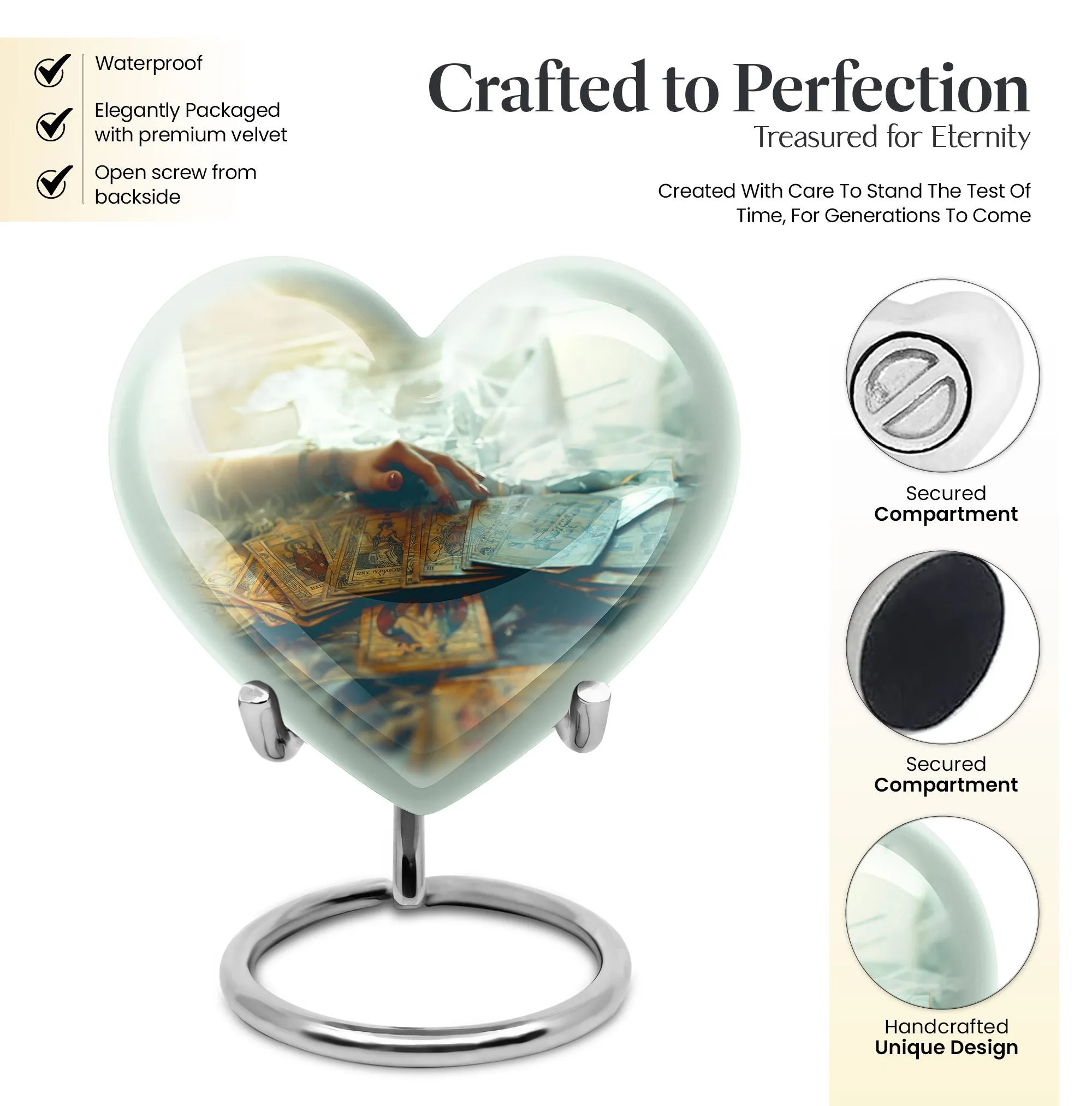 Tarot Embrace Personalized, Large Urn for Human Ashes