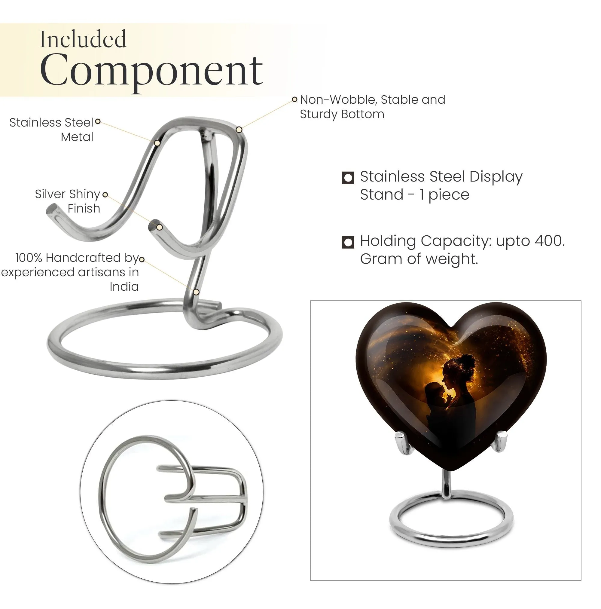 The Guardian Heart: Exclusive Mother Love Keepsake Cremation Urn
