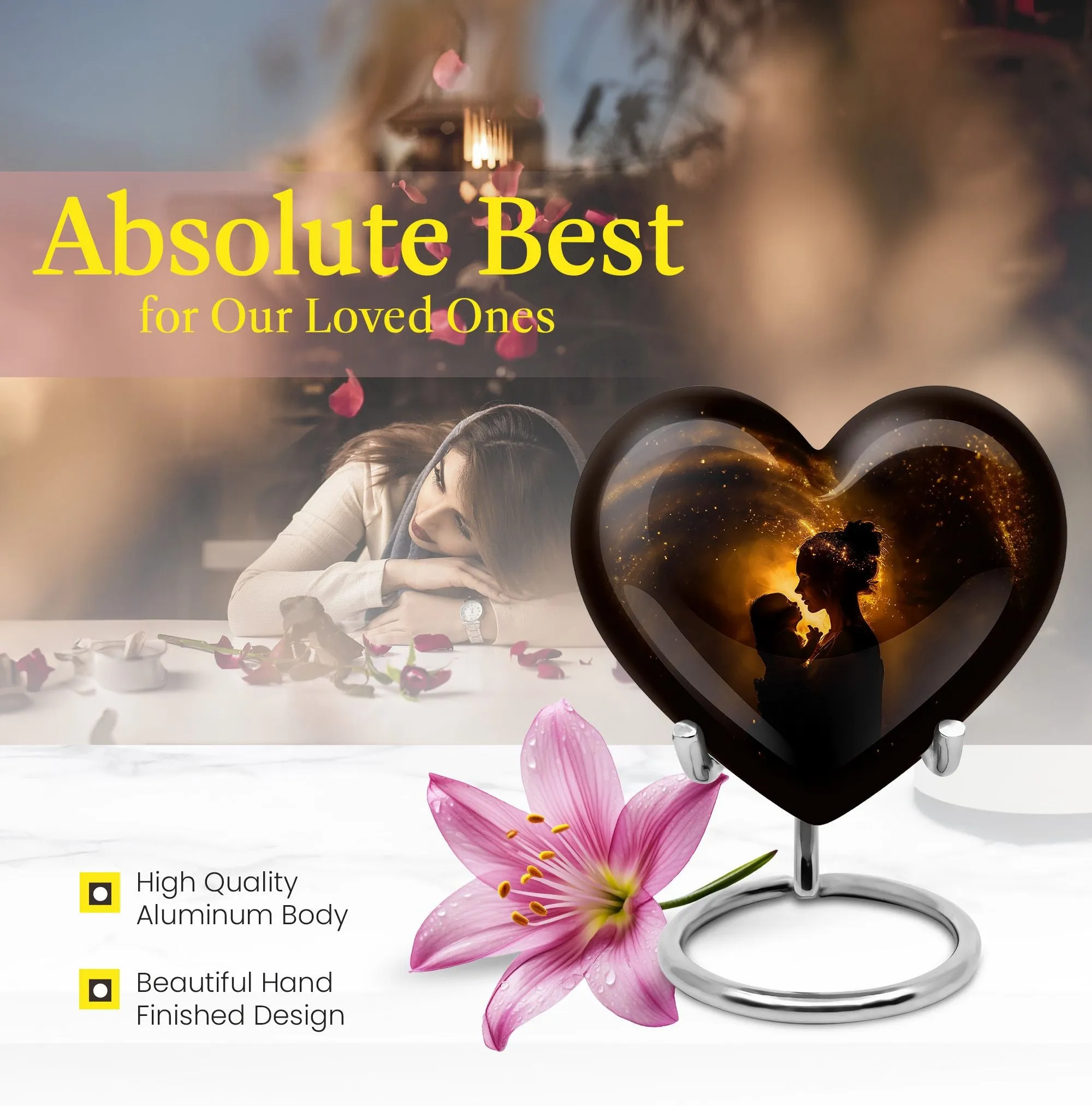 The Guardian Heart: Exclusive Mother Love Keepsake Cremation Urn