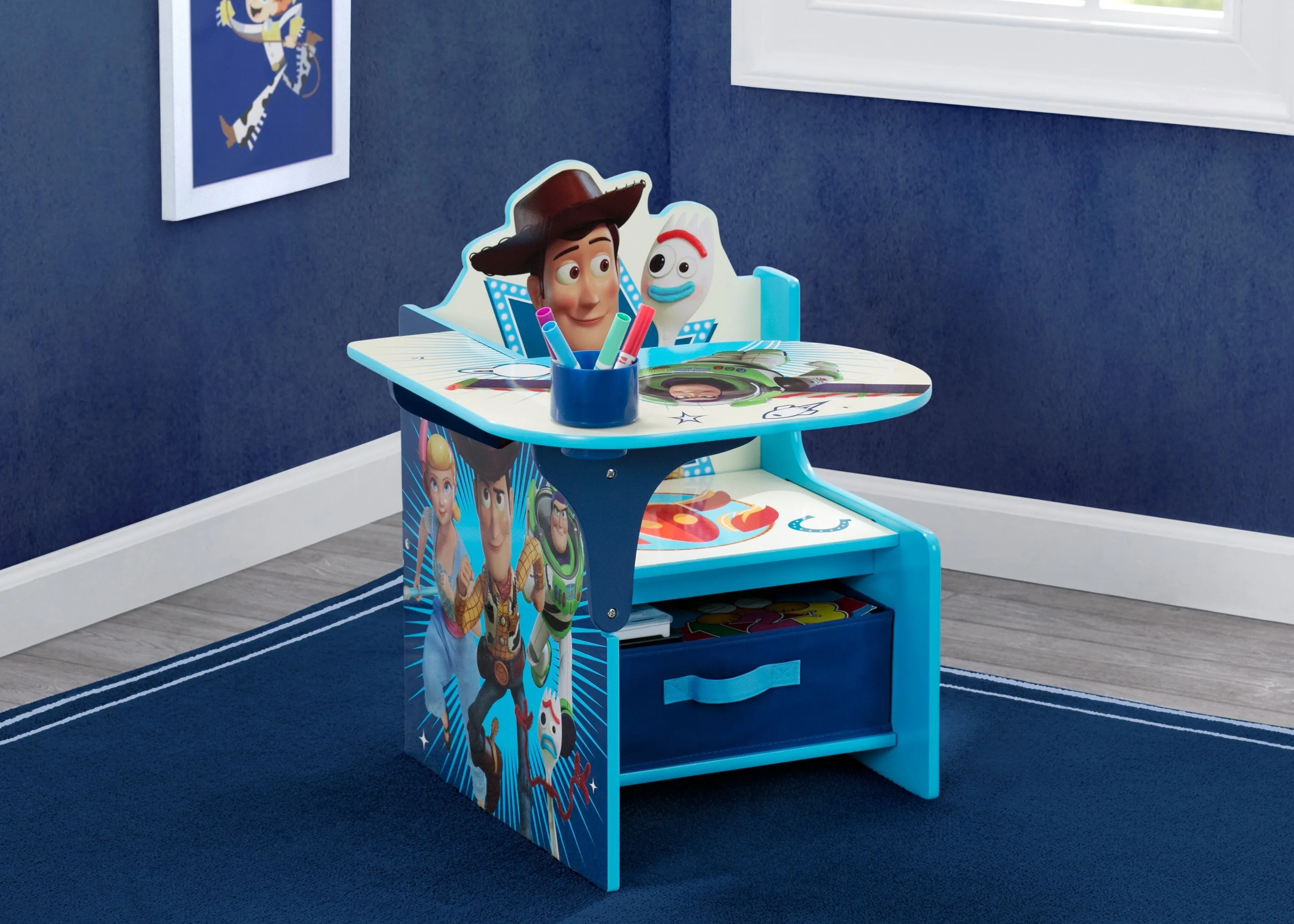 Toy Story 4 Chair Desk with Storage Bin by Delta Children