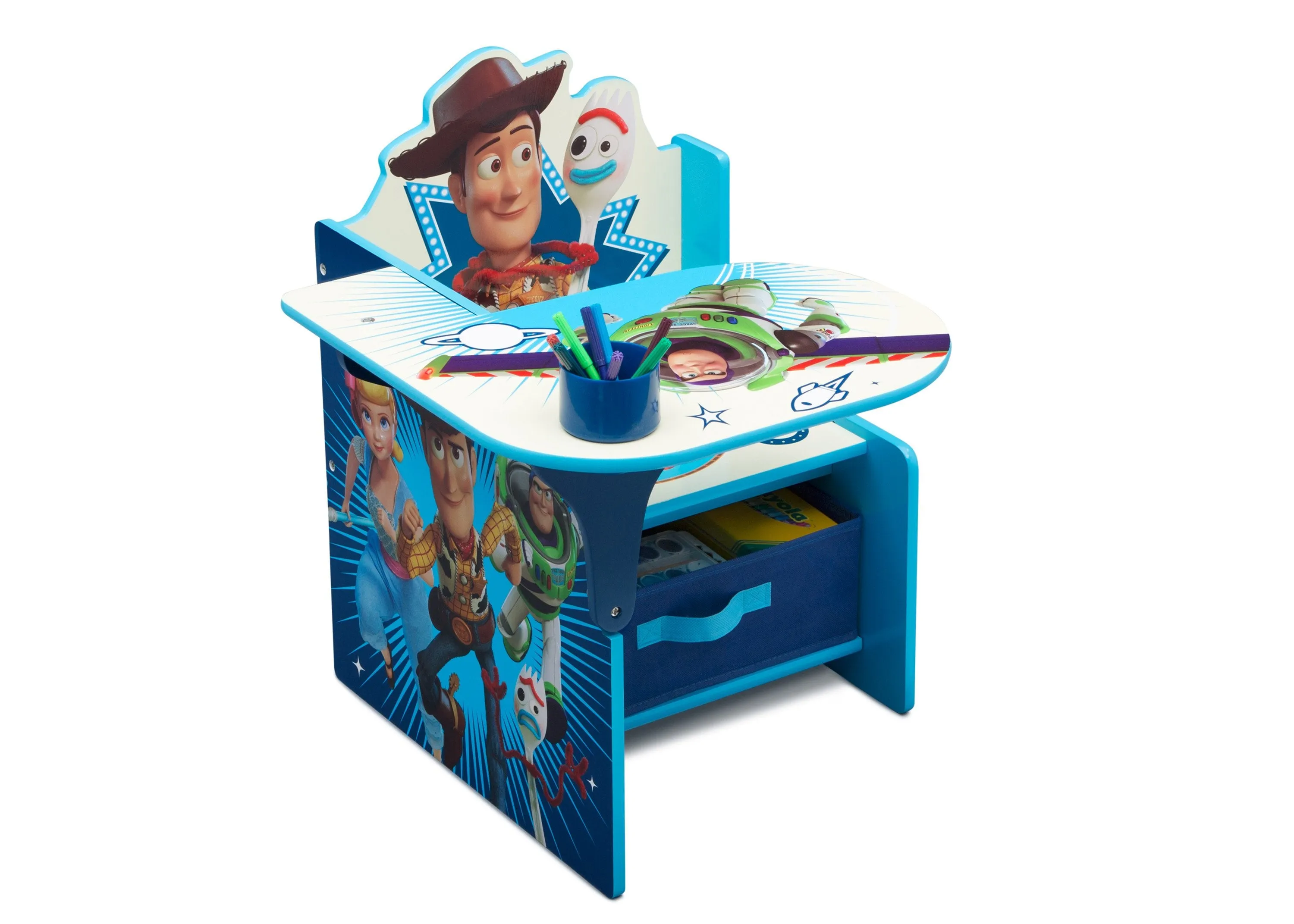 Toy Story 4 Chair Desk with Storage Bin by Delta Children