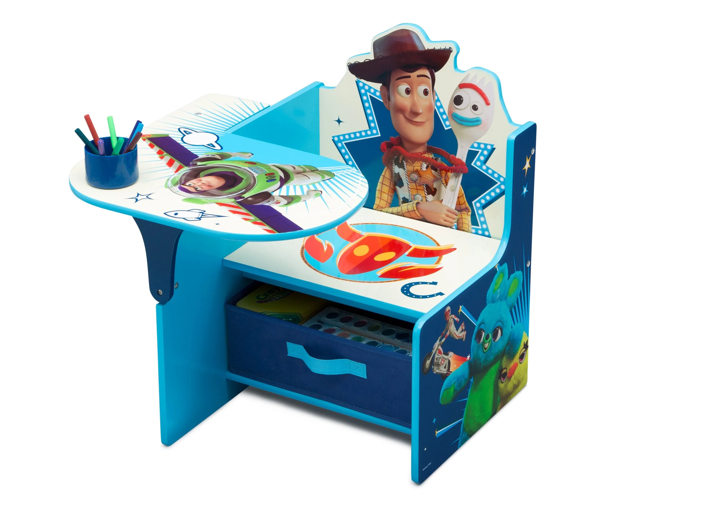 Toy Story 4 Chair Desk with Storage Bin by Delta Children