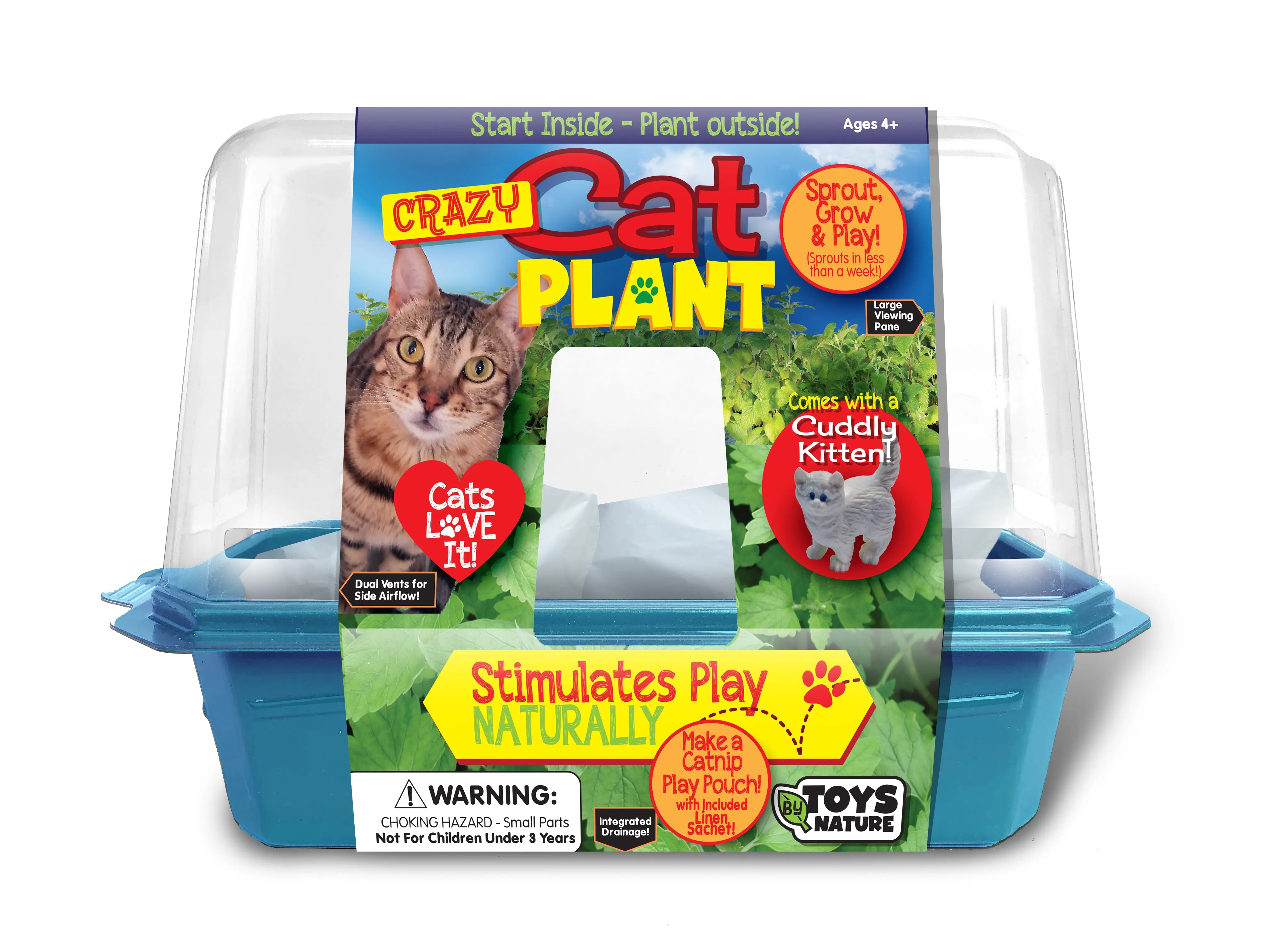 Toys By Nature Miniature World Crazy Cat Plant Growing Kit
