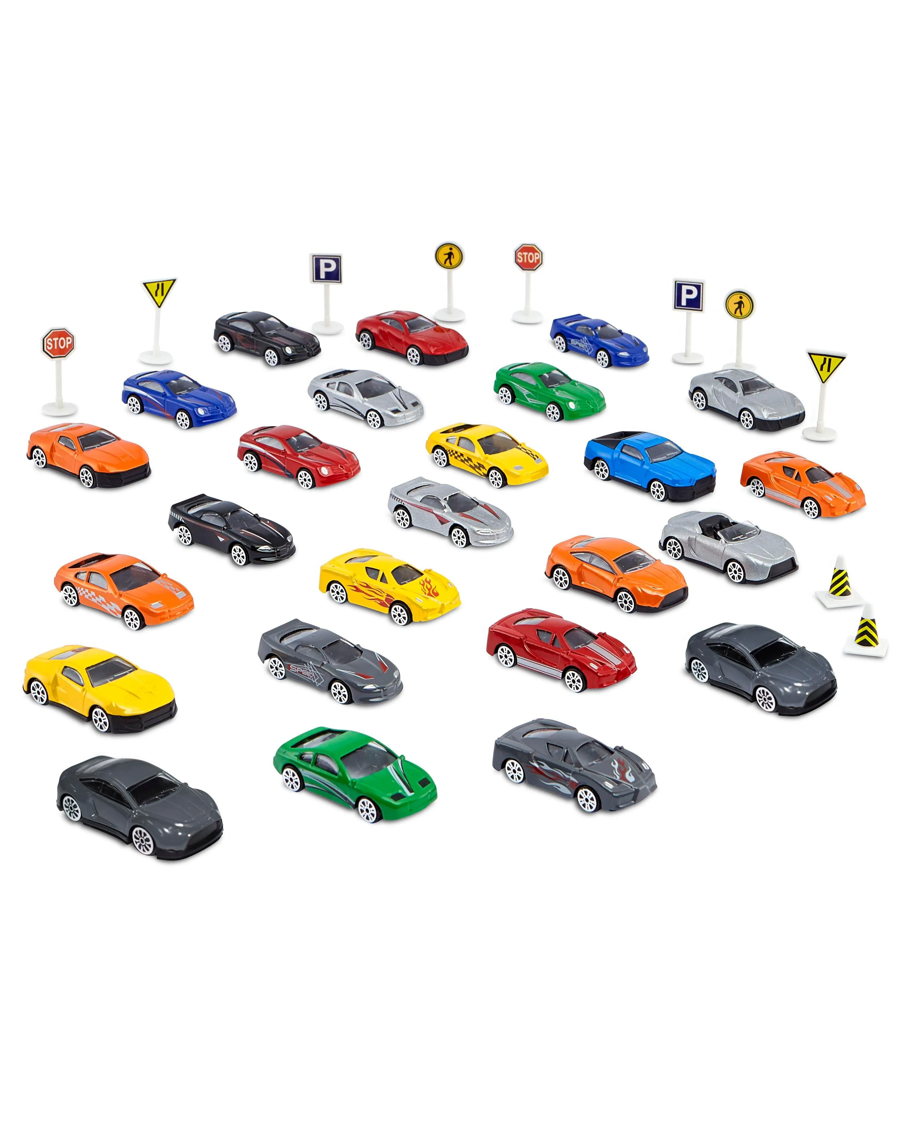 Toys R Us Fast Lane 35-Piece Diecast Vehicle Tube Set