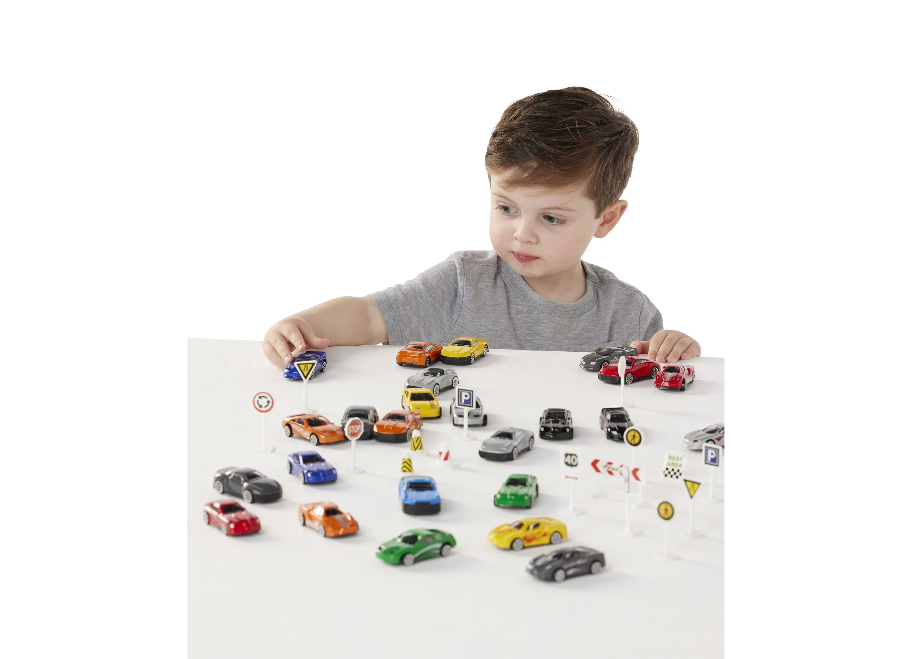 Toys R Us Fast Lane 35-Piece Diecast Vehicle Tube Set