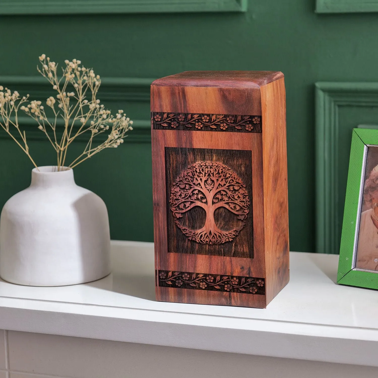 Tree Of Life Biodegradable Metal Urns For Adult Ashes