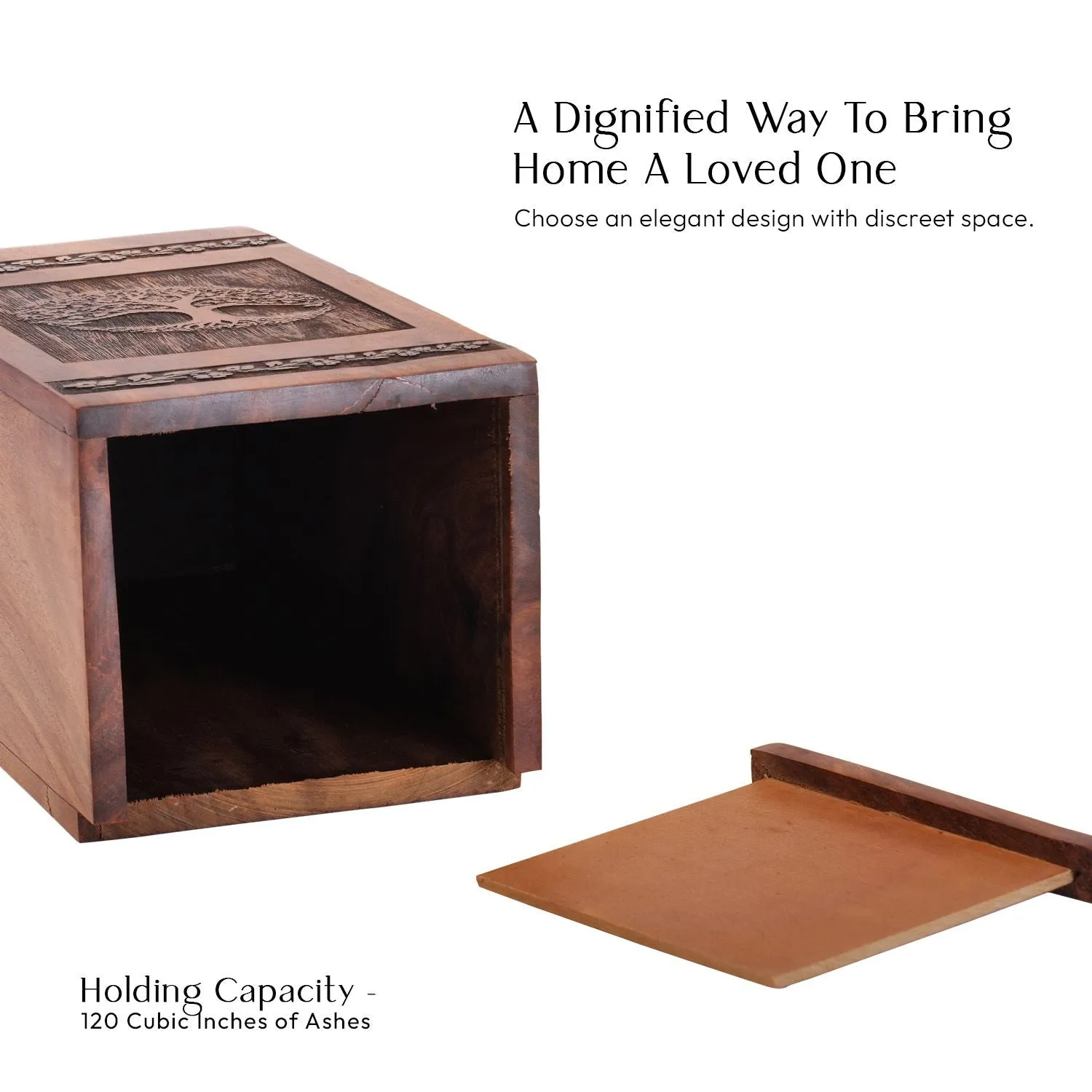 Tree Of Life Biodegradable Metal Urns For Adult Ashes