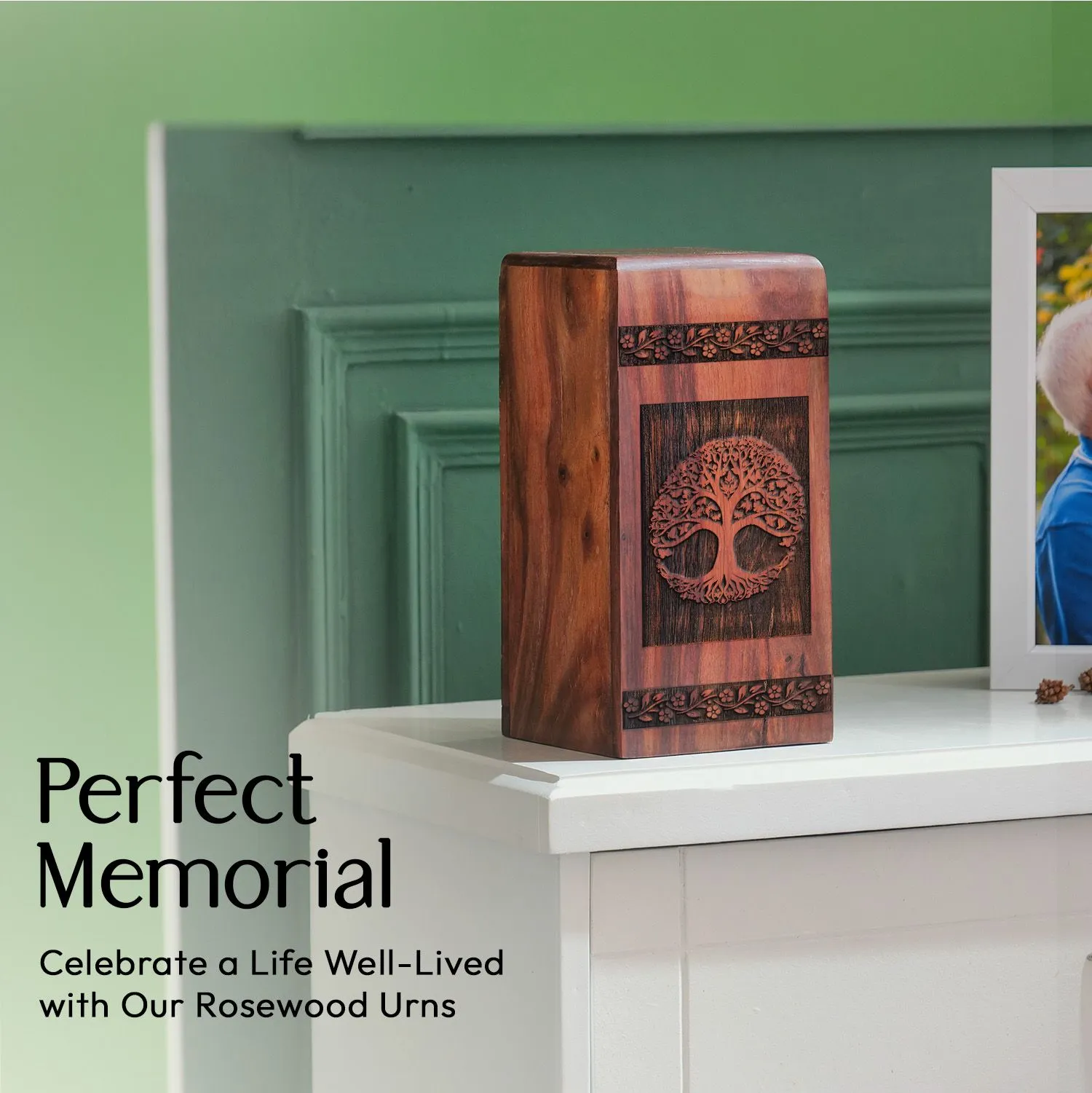 Tree Of Life Biodegradable Metal Urns For Adult Ashes